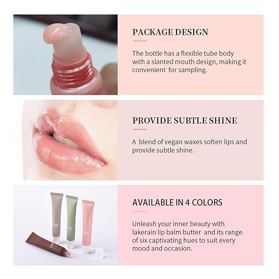 5PCS Lip Glossy Butter Balm Set, Instant Hydrating Nourishing Lip Mask