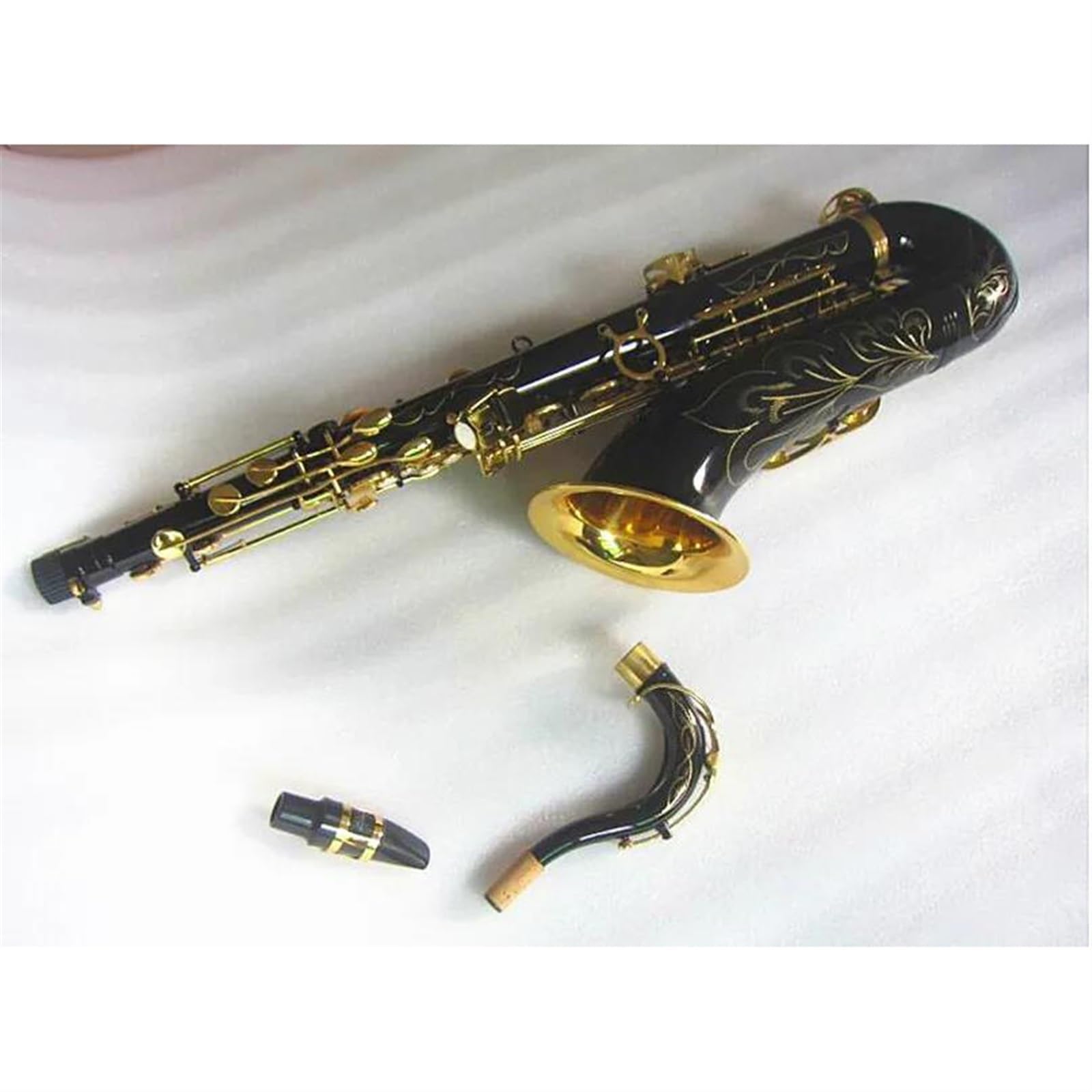 Profesjonalny Instrument Muzyczny Super Black Saxophone Tenor Bb Złoty Mosiężny Saksofon Tenorowy Z Etui profesjonalny Saksofon
