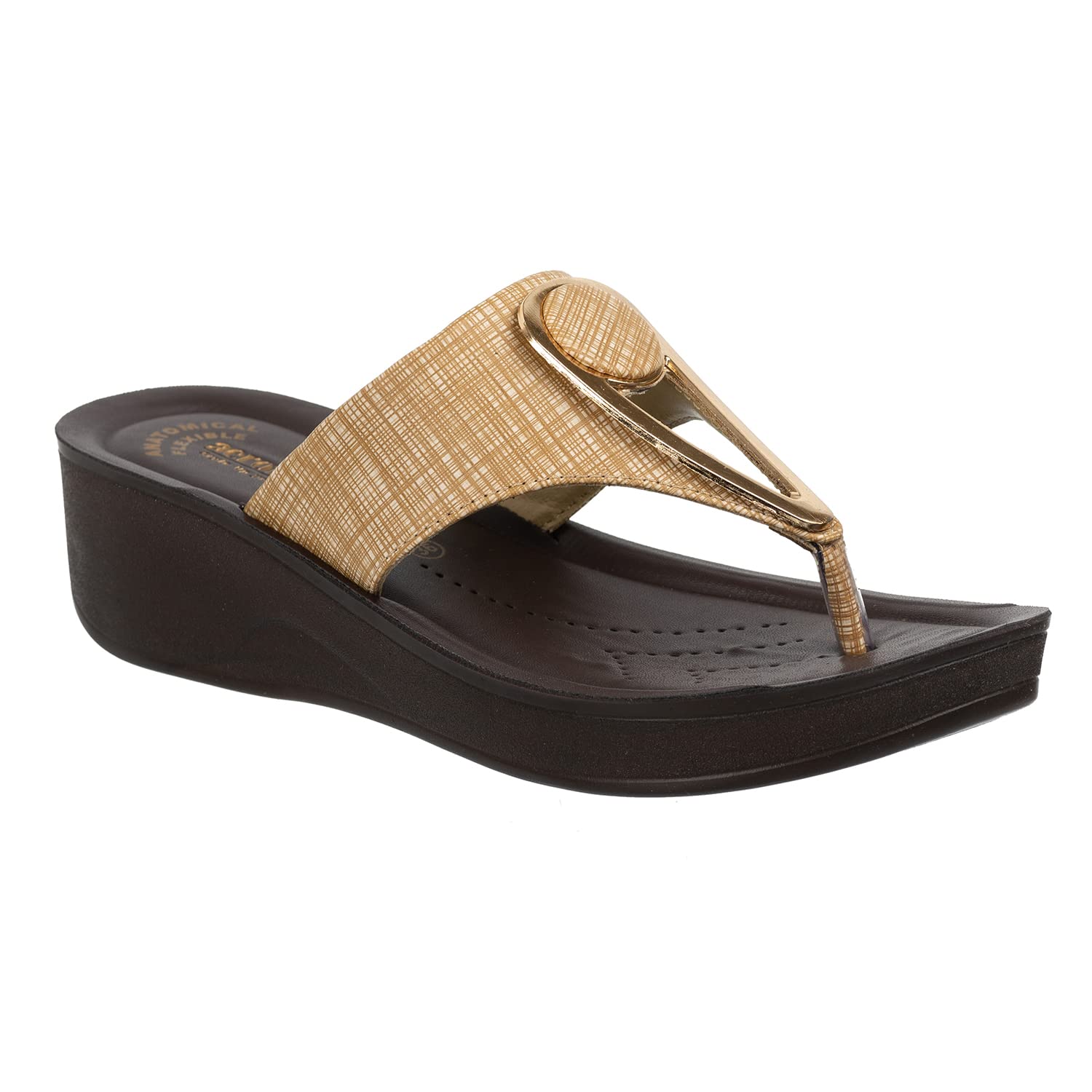 aerowalk Flip Flop Stylish Fashion Sandal/Slipper for Women | Comfortable | Lightweight | Anti Skid | Casual Office Footwear (AT67)-picture-54