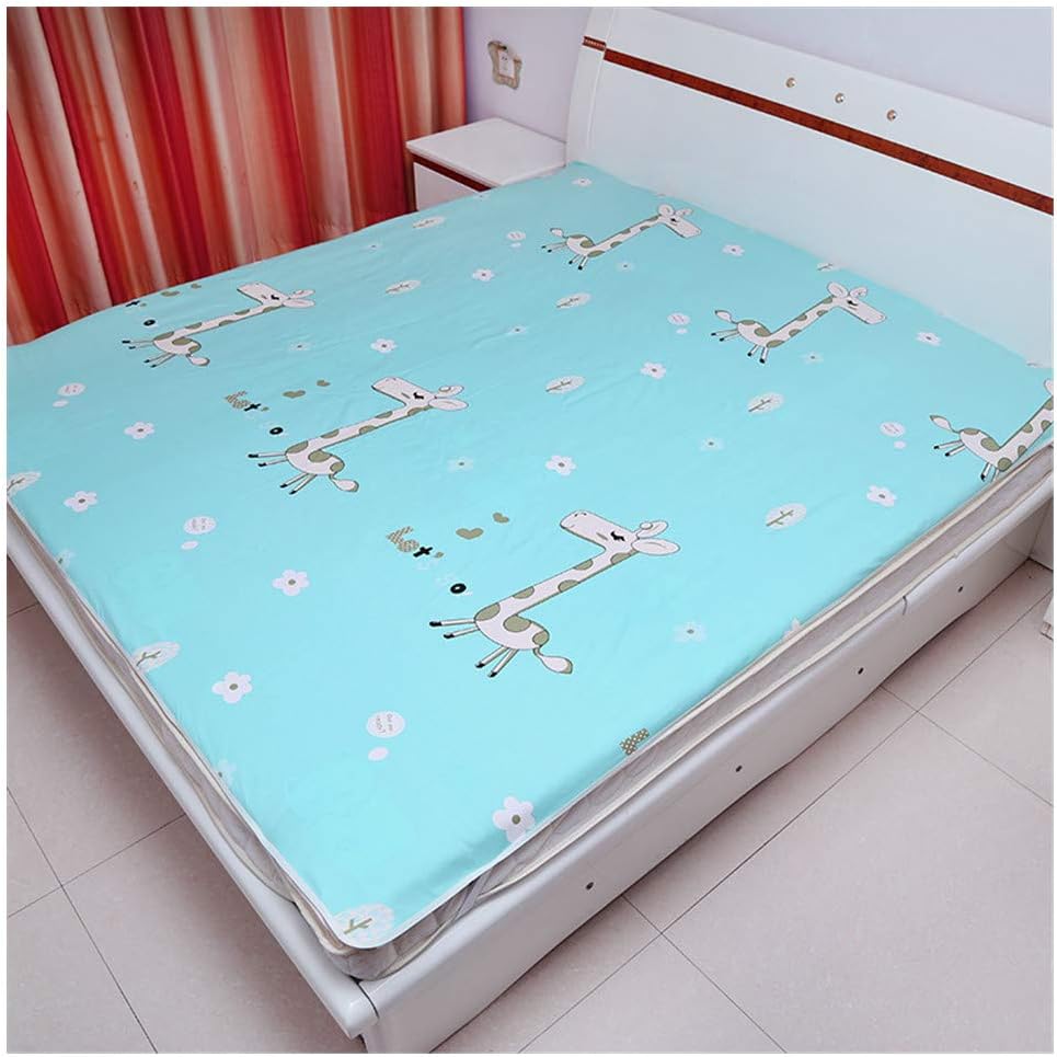 Slip-Resistant Leak Proof Mattress Pad Protector Waterproof Bed Wetting Incontinence Cover, Washable Pads for Toddlers and Elderly (X1, 150 x 200cm)