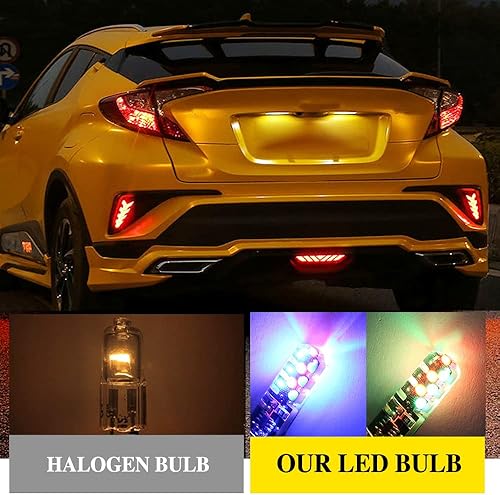 Miniatura 4 de OtpOutopa Luz LED T10 RGB de ancho de bombilla con control remoto W5W 194 168 2825 luz estroboscópica de 16 colores COB cuña para el interior del