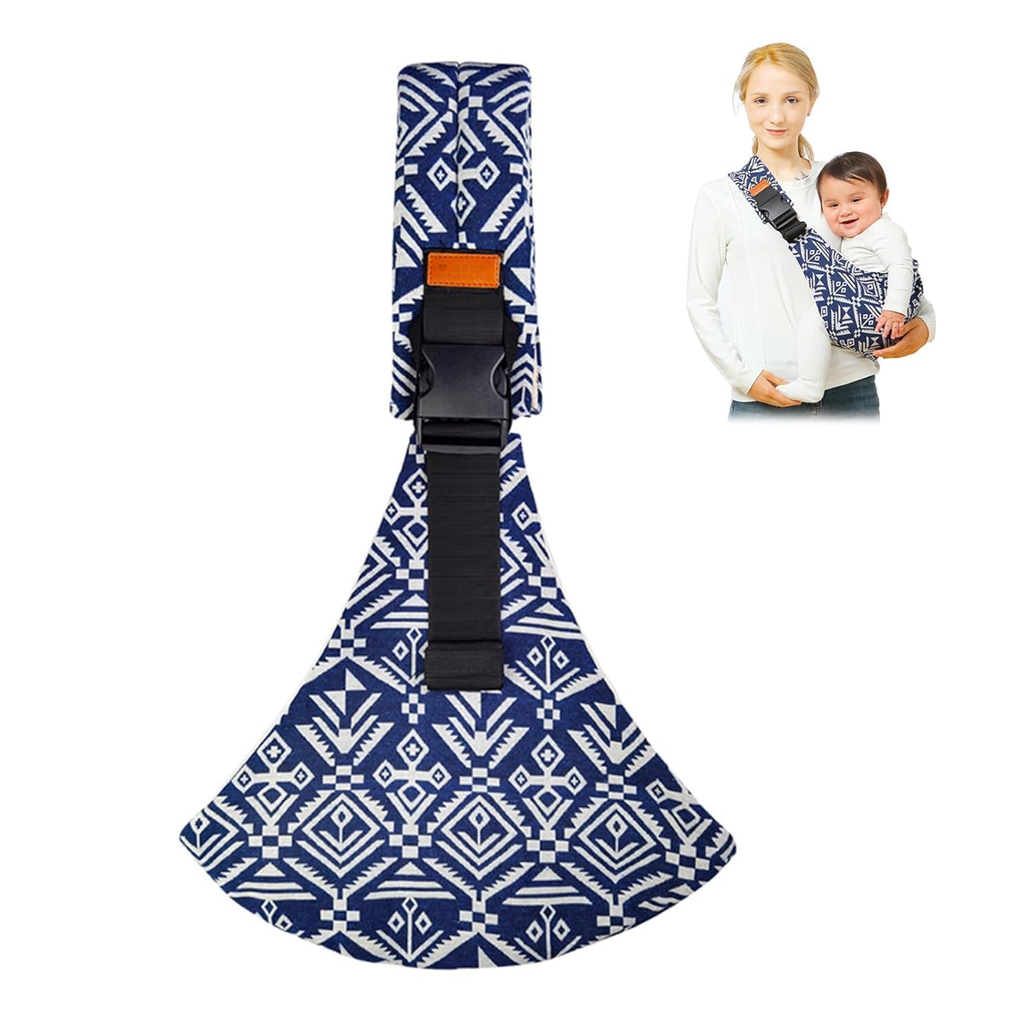 Dsocool Baby Sling Carrier, Toddler Carrier, 2024 New Baby Carrier Newborn to Toddler, Portable Lightweight Non-Slip Hip Seat Carrier 10-15KG (Blue Sailboat)