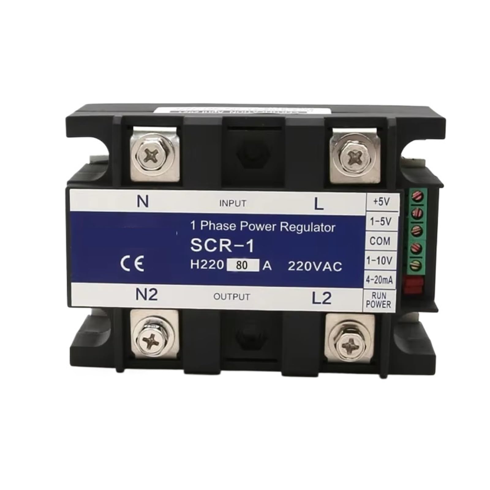 JJHQOKYNA Single-Phase Voltage Regulator Power Controller Module 0-10V 4-20mA 1-5V Potentiometer Control 80A 220VAC