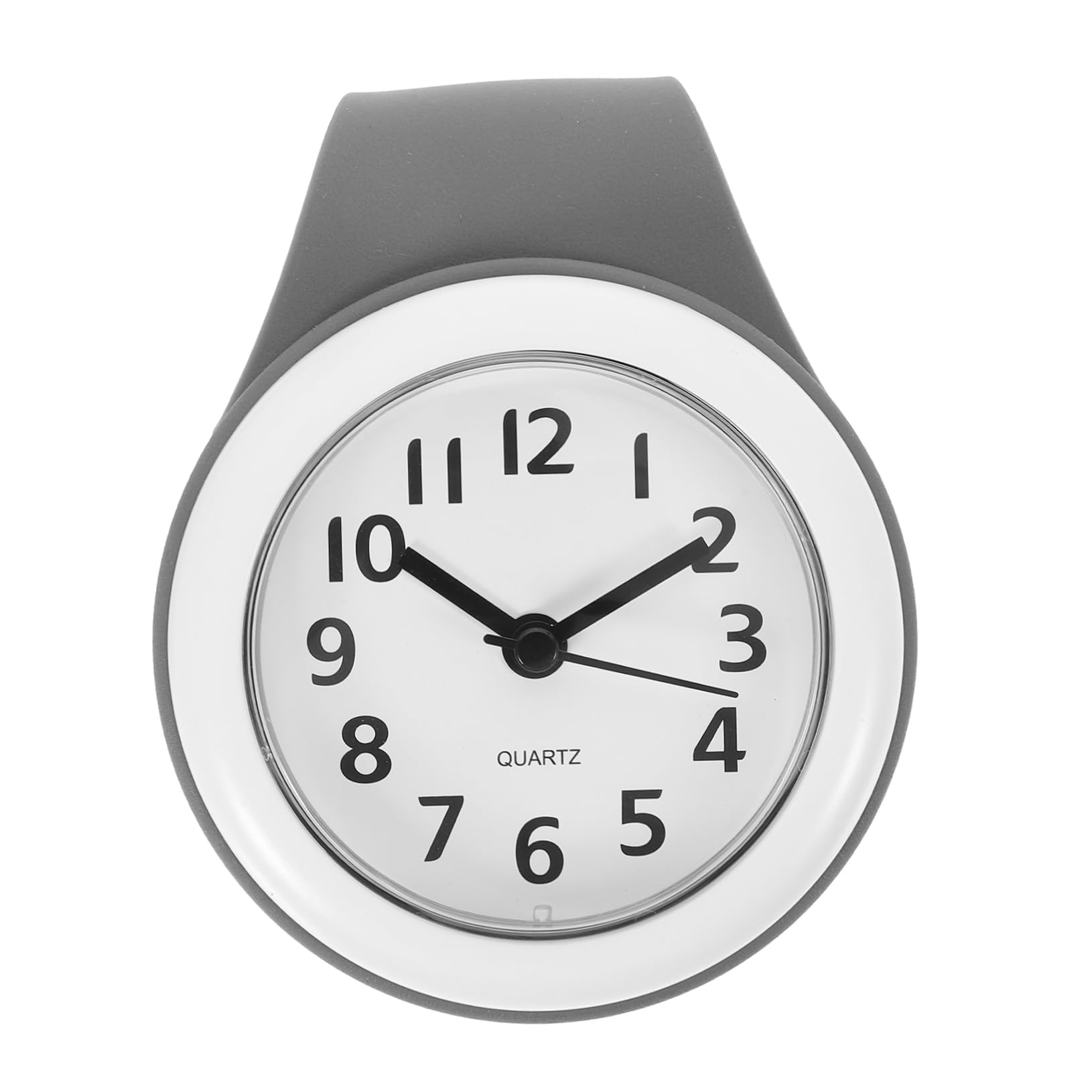 HOMOCONO 1pc Wall Clock for Bathroom Mute Cup Clock Numbers Easy to Read Shower for Use