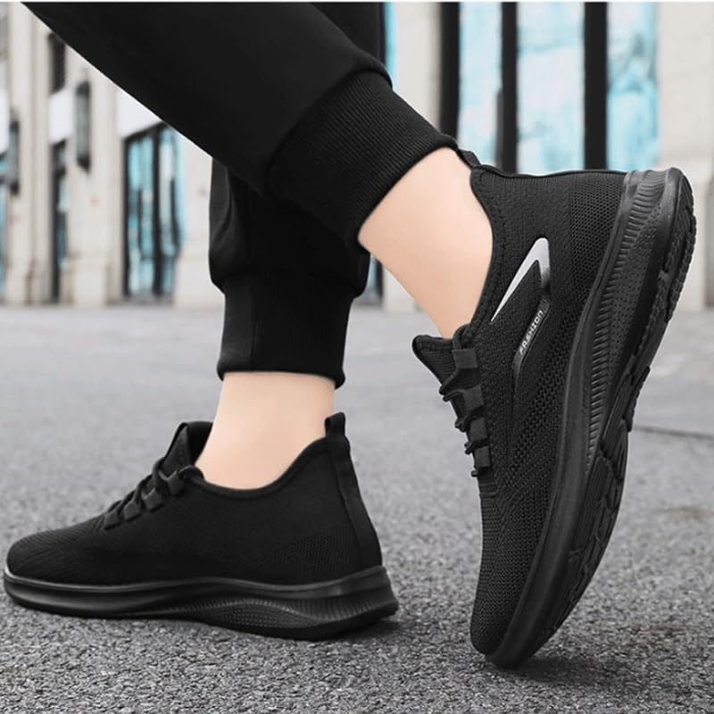 Men's Casual Dress Oxfords Shoes Breathable Knit Mesh Sneakers Lightweight Comfortable Walking Shoes Fitness Tennis Footwear4