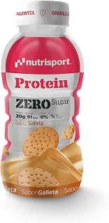 NUTRISPORT – Protein Zero | Suplementos Deportivos | Proteinas para Masa Muscular | Batidos de Proteinas de Leche | Batidos para Adelgazar| Proteinas Gym | 12x330ml (330 ml, Galleta)