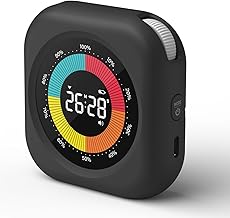 XREXS Visueller Timer mit farbigem Fortschrittsbalken, für Kinder und Erwachsene, Countdown-Funktion, einstellbare Lautstärke und Helligkeit, Kurzzeitmesser für Küche, Schule und Büro