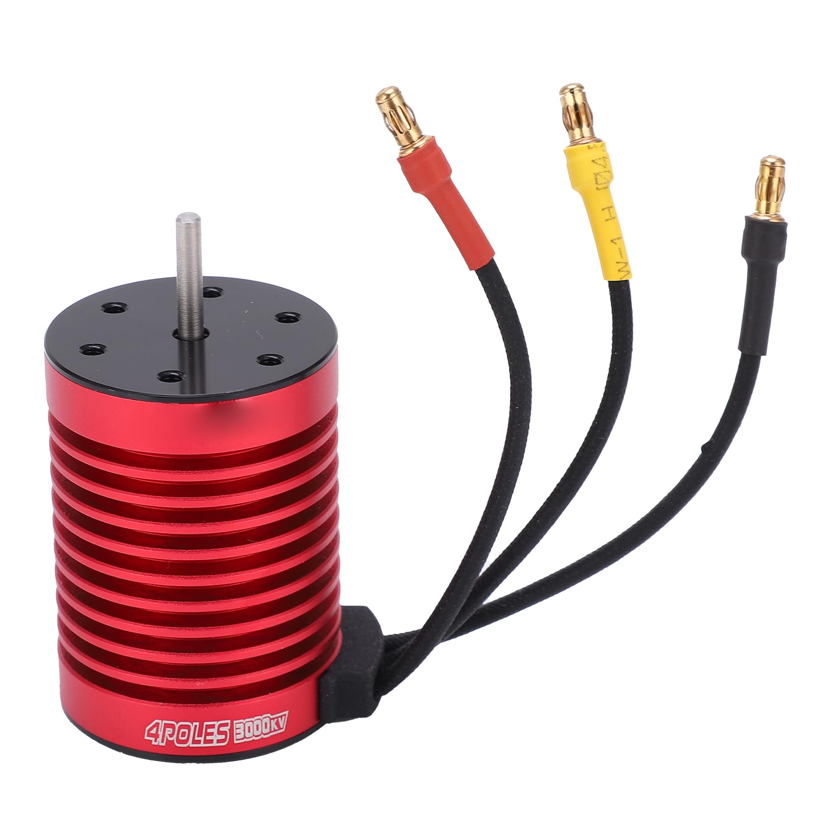 Motor Brushless F540, Motor Eléctrico RC, Motor de Torsión 3000KV para Auto RC 1/10, Construcción en Aleación de Aluminio y Cobre con Conector Banana Dorado de 4mm