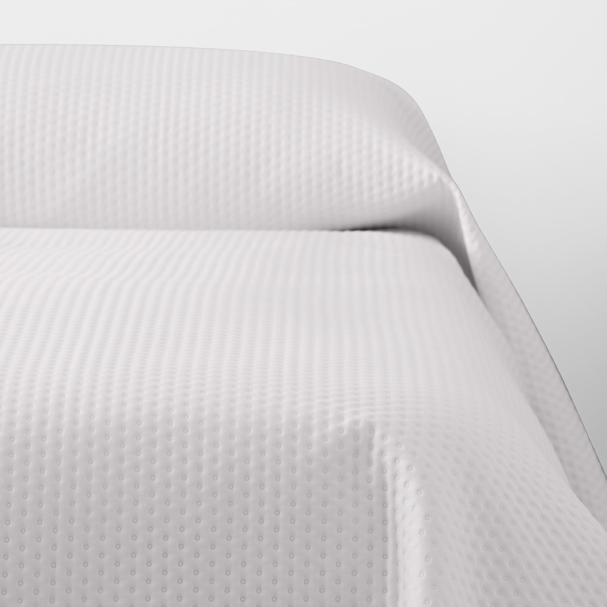 SomniHome Colcha Cama 135 140 150 Cubre Cama Individual Lisa. Colcha Bouti Primavera. Colchas Entretiempo. Colcha Suave, Moderna y Resistente. Color Blanco