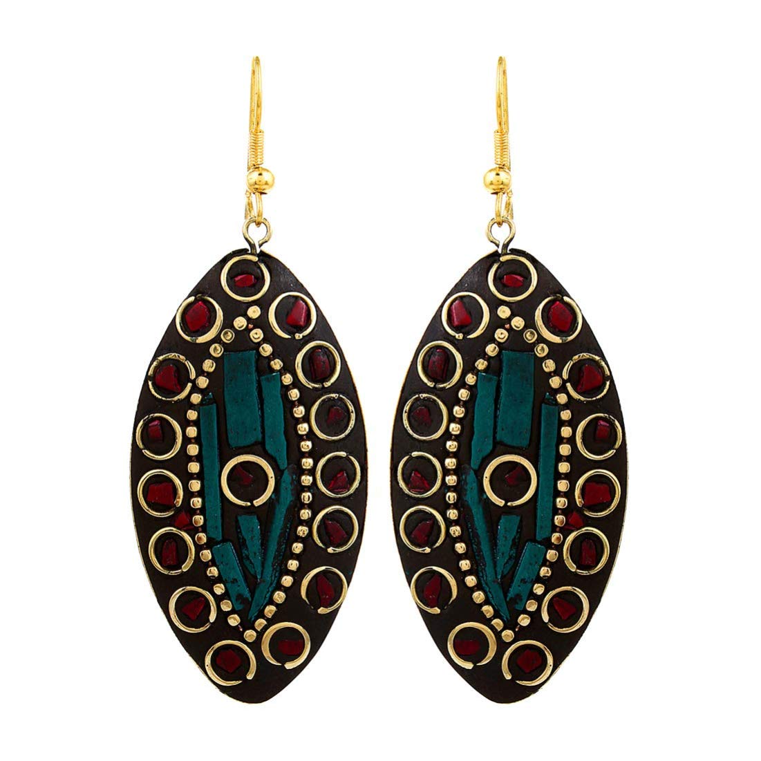 Stylish Afghani Tibetan Combo Earrings