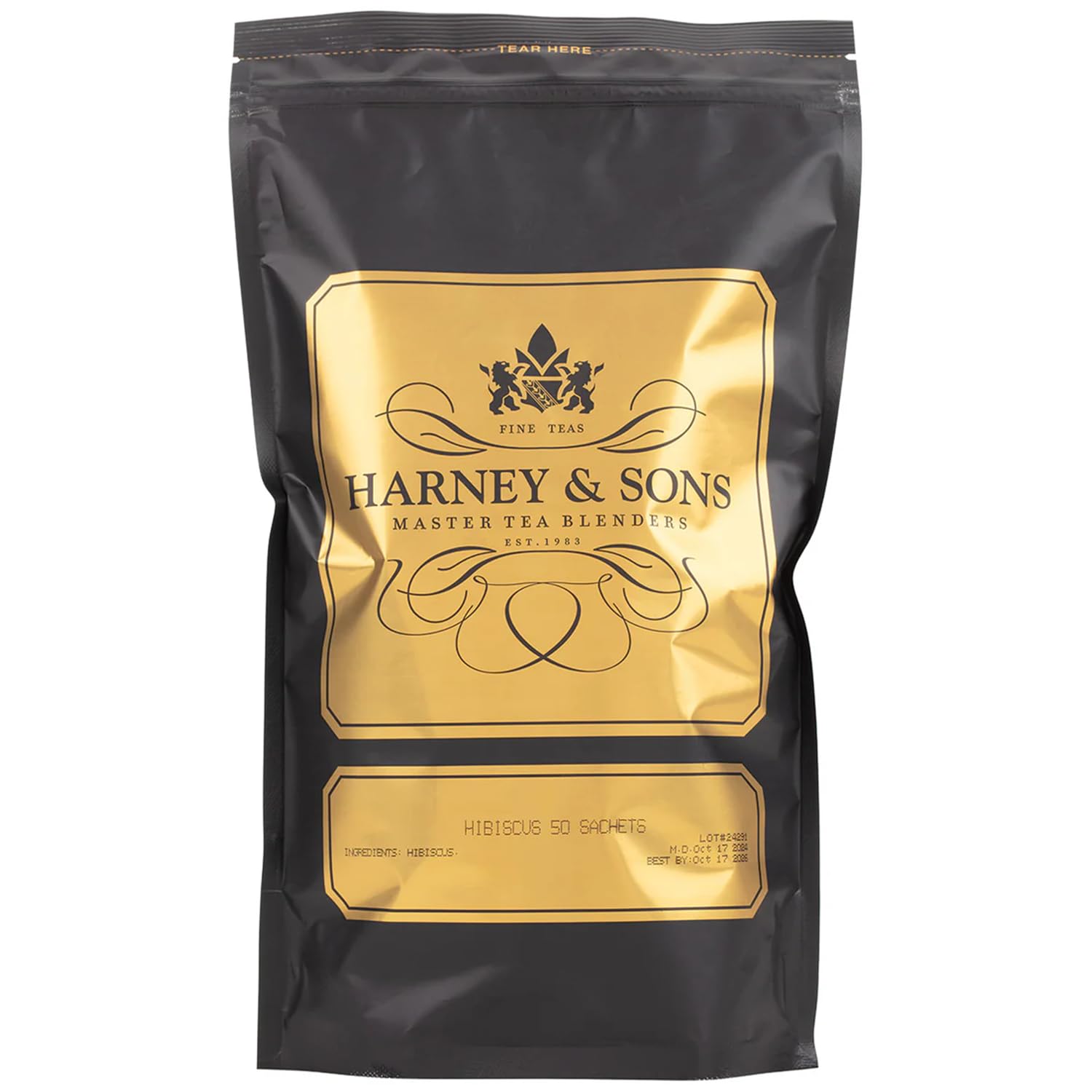 Harney & Sons Hibiscus Tea, 50ct Sachet Bag