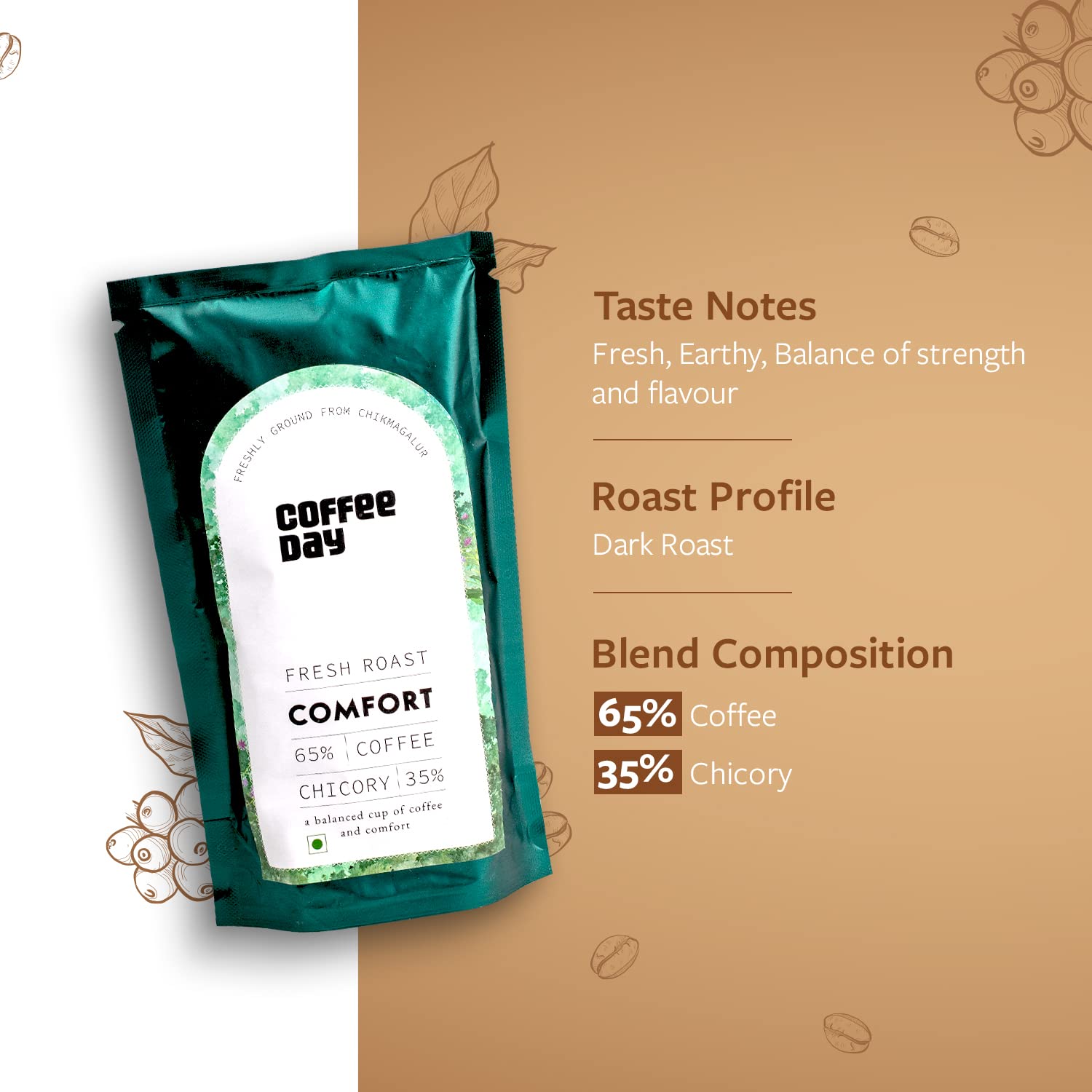 Buy Now Caf� Coffee Day - Comfort 65% Coffee 35% Chicory - 200Gm 2 Buy Now Caf� Coffee Day - Comfort 65% Coffee 35% Chicory - 200Gm