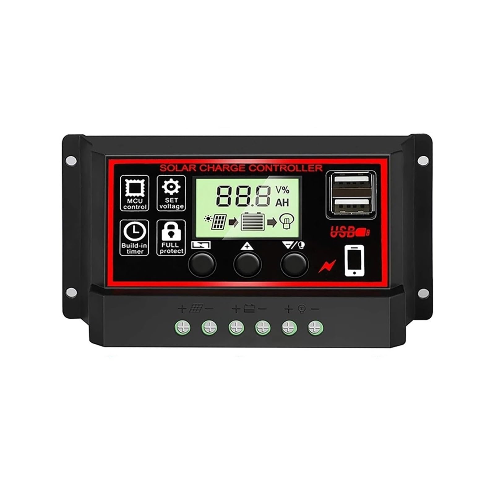 100A 60A Inteligentny regulator ładowania solarnego PWM