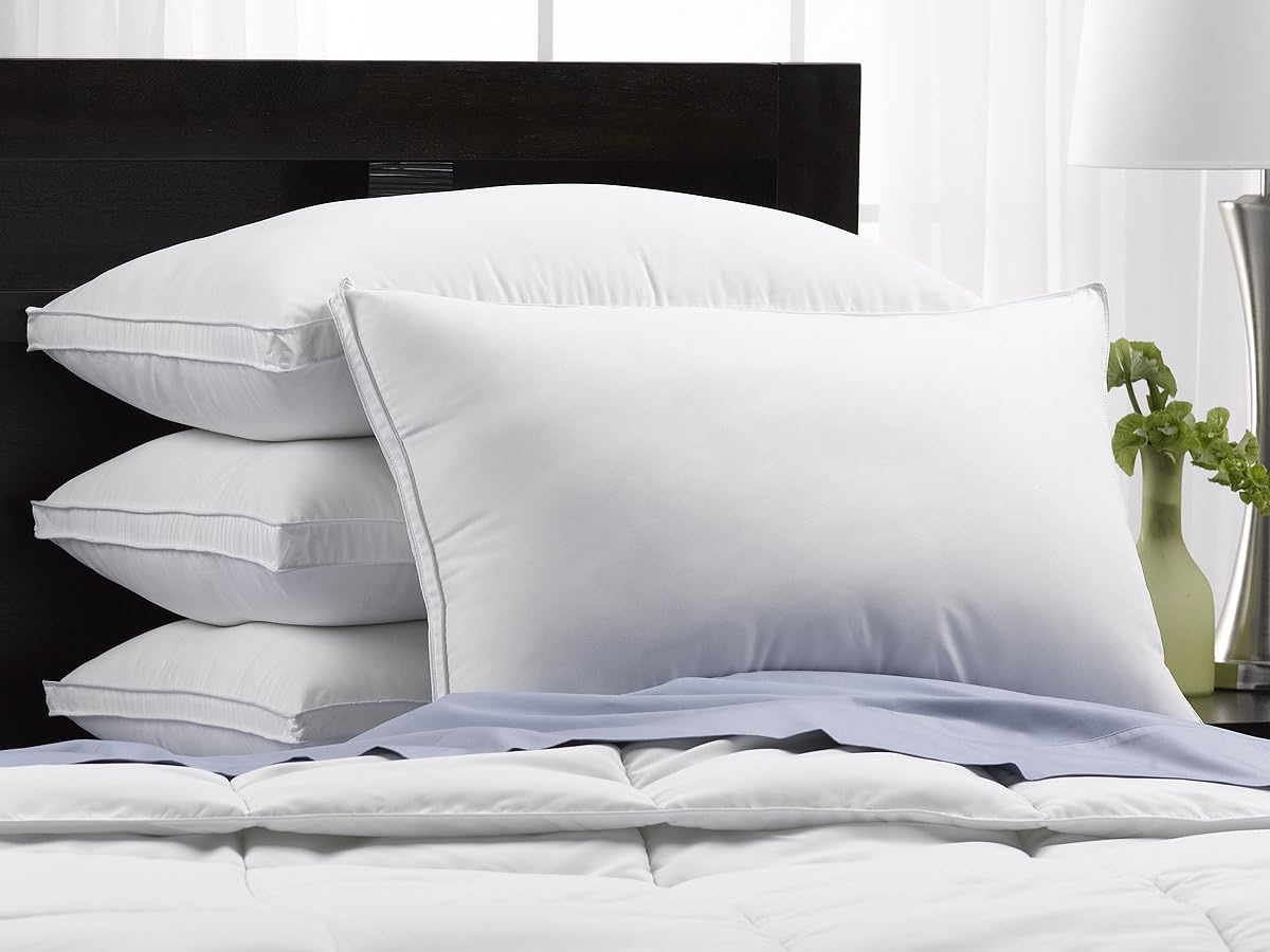 Ella Jayne - Luxury Hotel Pillows King Size Set of 4, Soft Down Alternative Pillows Microfiber Shell, Gel Fiber Fill to Support Side, Stomach, & Back Sleepers, Bed Pillows King Size Set of 4 Soft