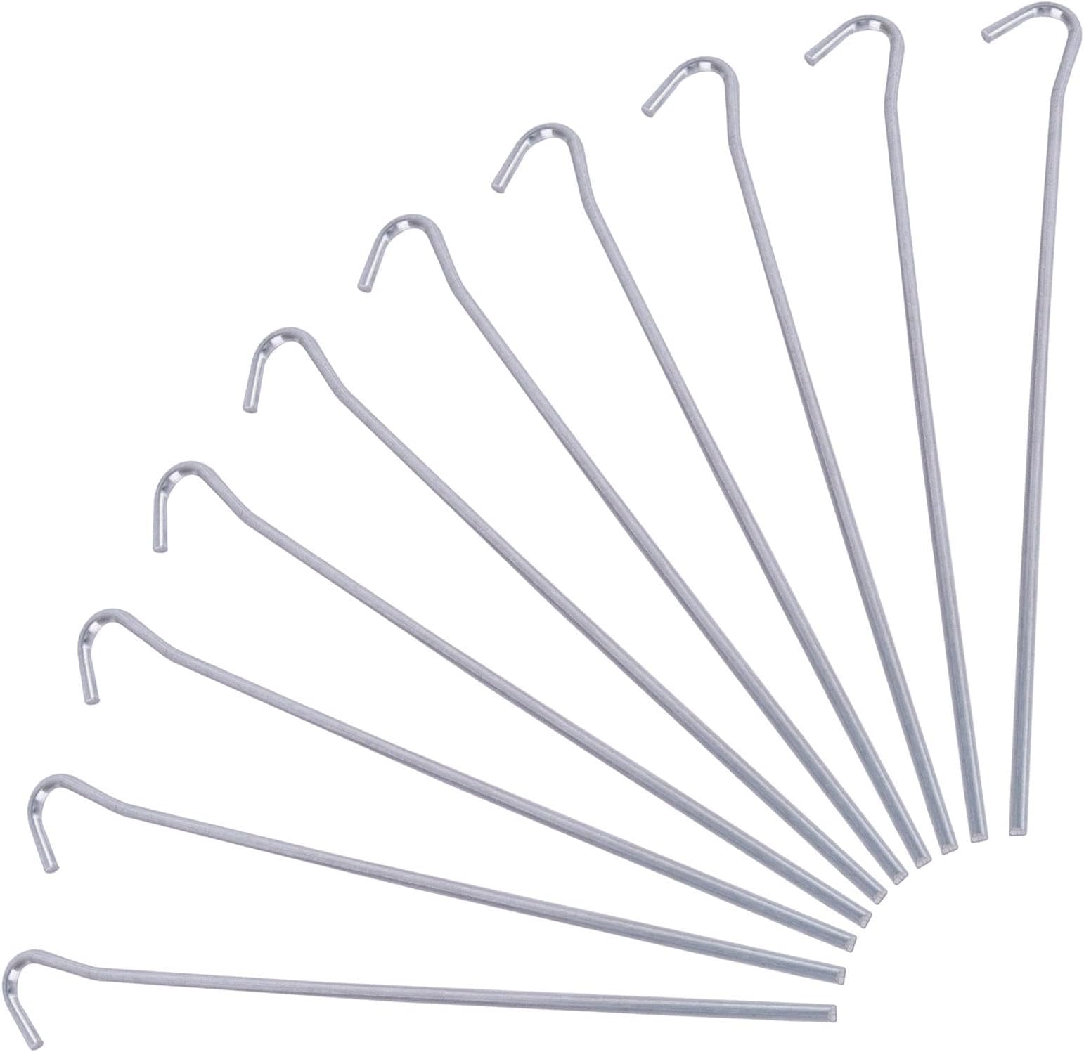 10PC GALVANISED GARDEN PEG SET NETTING ANCHOR SECURE PERFECT FOR SECURING TENTS