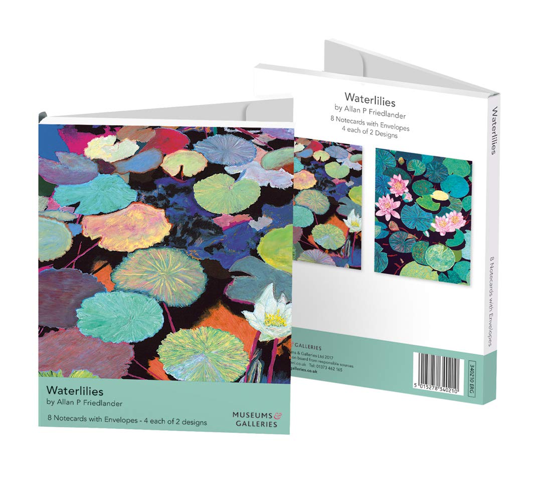 Allan Friedlander Waterlilies Set of 8 Art Notecards Wallet (13.7 x 16.7 cm), multi, 144 x 178mm