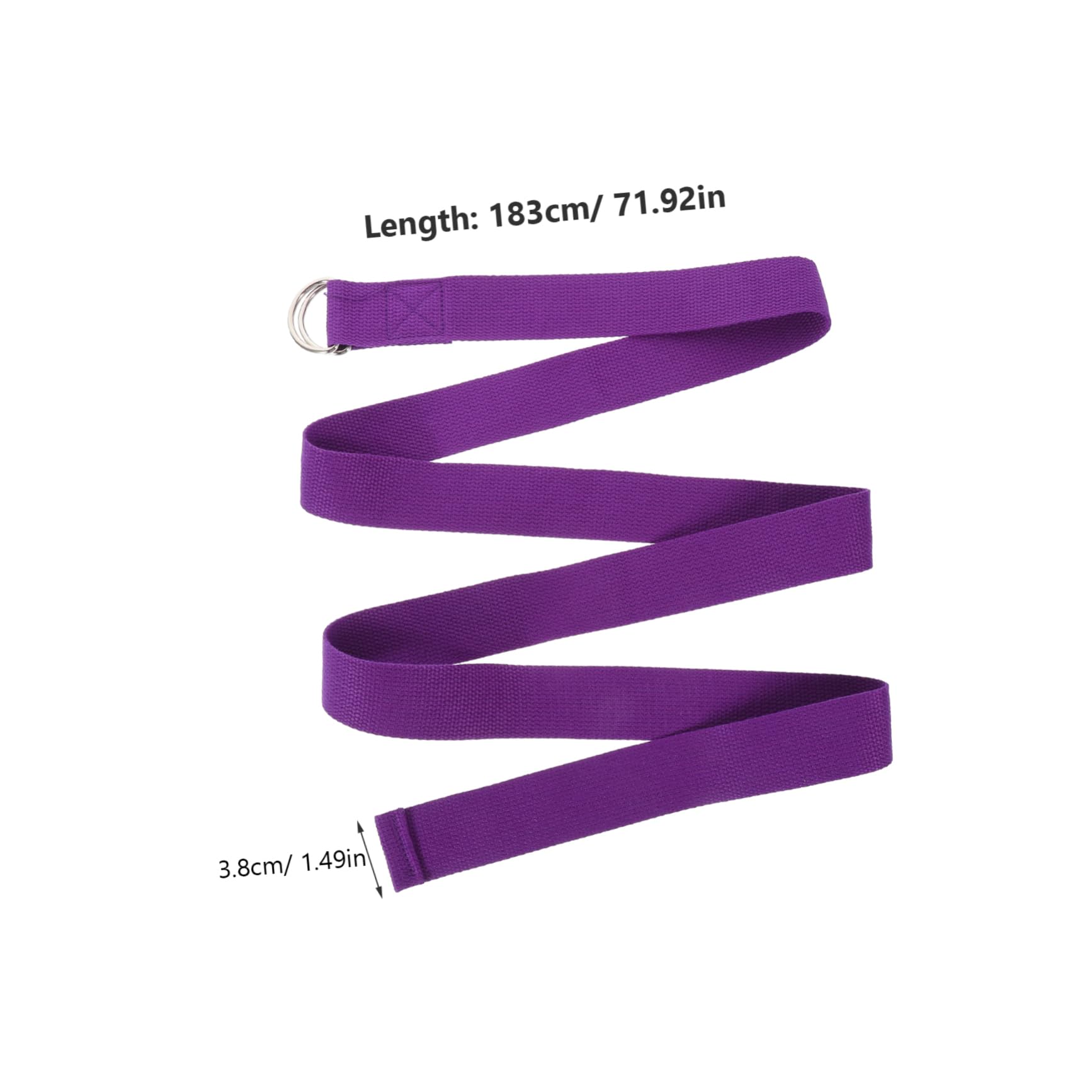 DECOMELODY 5Pcs Non Elastics Yoga Strap for Multi Purpose Fitness Durable Exercise Bands for Stretching Strength Training for Beginners Advanced Yogis