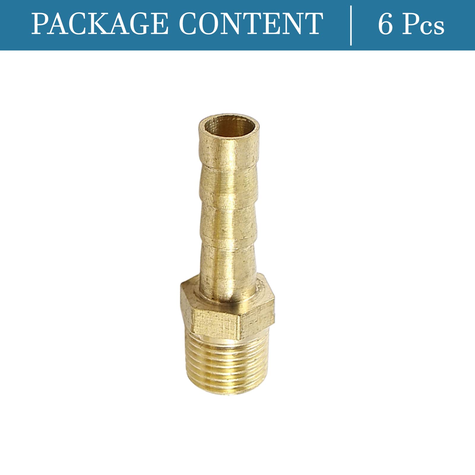 PATIKIL M5 Maschio X 6mm Tubo OD Dritto Raccordi,4pz Pneumatico Pressione Per Rapido Connettore Per Pneumatico Idraulico