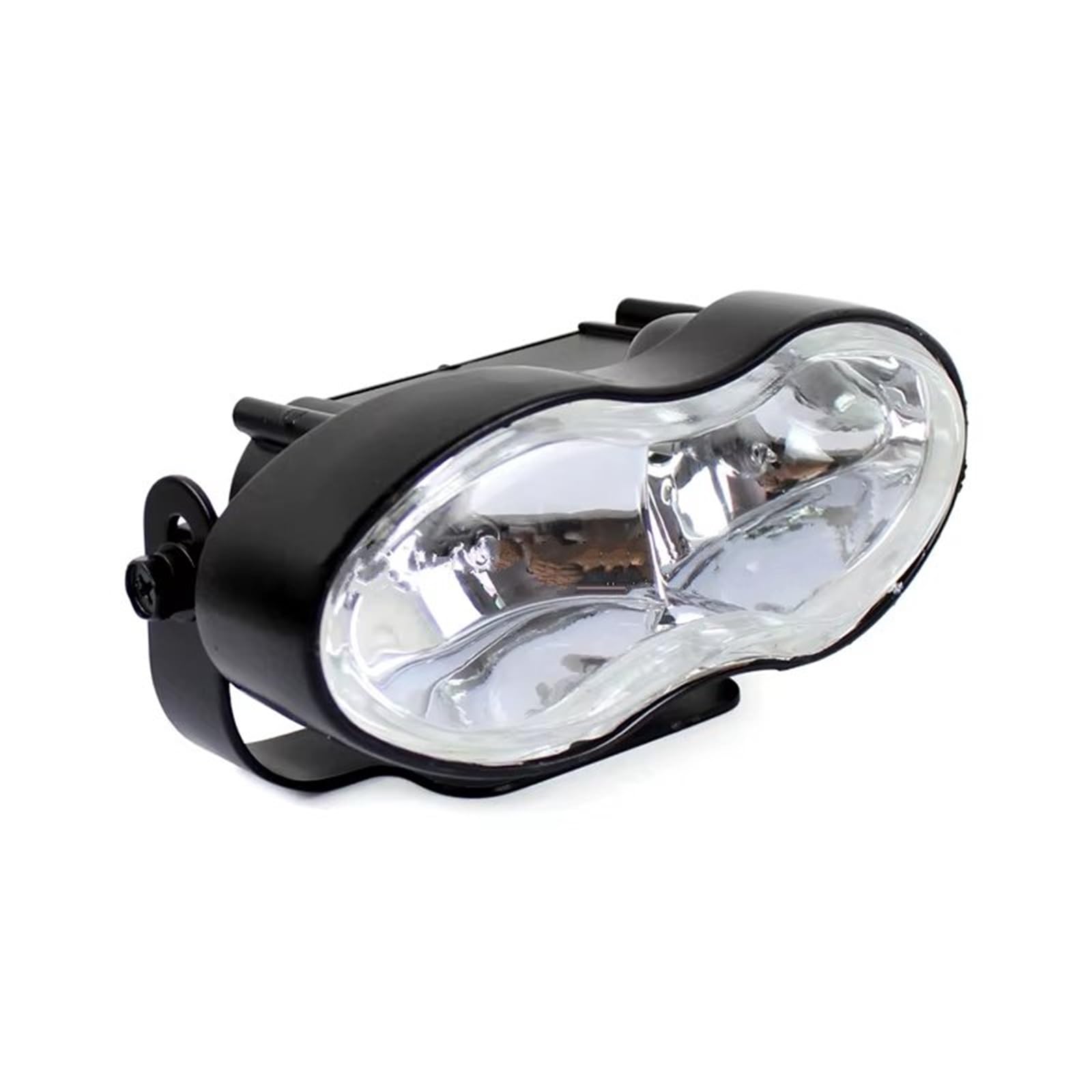 Fari Per Moto Per Chopper Per Bobber Per Cafe Per Racer Lampadina H3 12V/55W Moto Doppio Faro Ovale Onda Doppio Faro Anteriore Luce Diurna Faro Per Moto