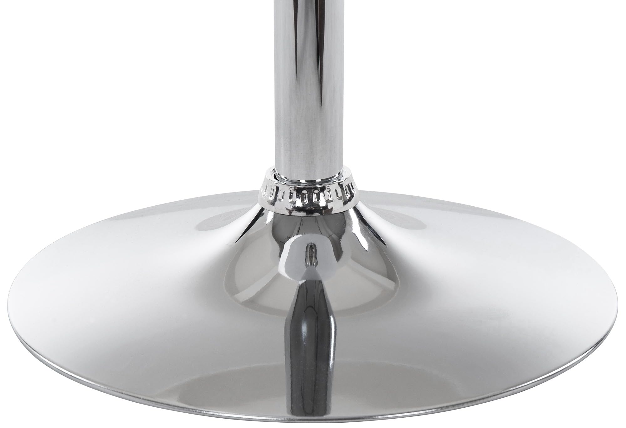 CLP Mesa Alta de Bar con Tablero Redondo | Mesa de Soporte Alto de Metal con Superficie Redonda de Madera I Mesa de Bar con Ř 60 cm, Color:Blanco