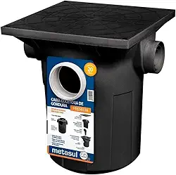 Caixa de Gordura 41x41x40cm Preta Metasul