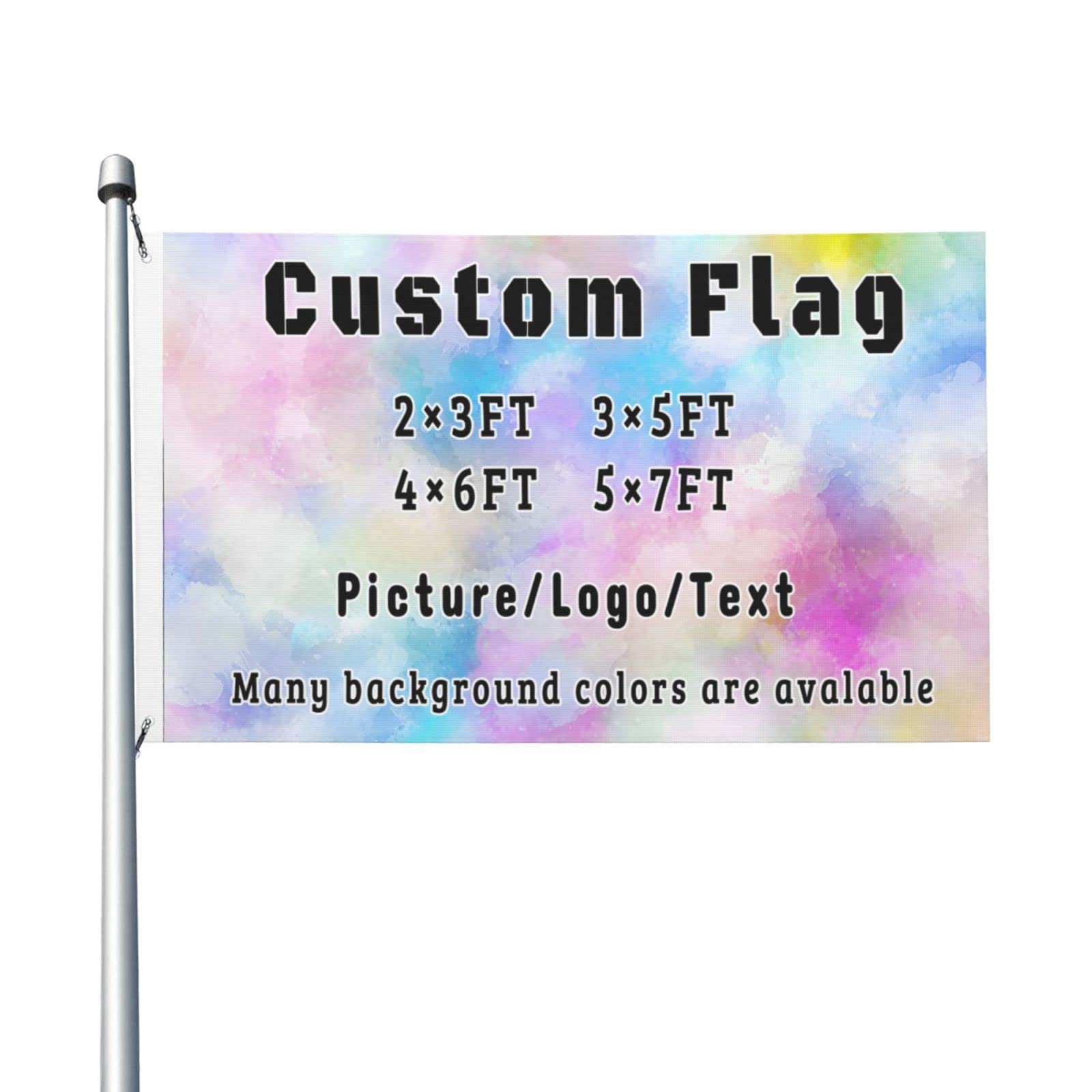 Gzyzxp Custom Flags - Personalised Flags Banner For Garden Outdoors - Add Your Own Picture Text Custom Flag Banner