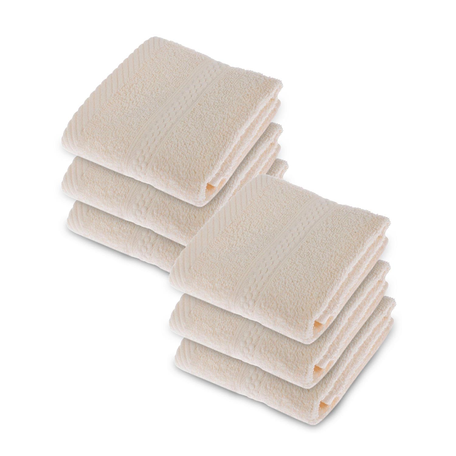 HOMESCAPES Light Blue Turkish Cotton Set of 4 Face Cloths Flannel Super Soft Thick & Absorbent 500 GSM Towel Heavy Weight for everyday Luxury — view 157