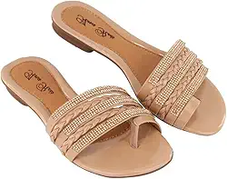 Sandália Rasteirinha Feminina Strass Diamante Confort