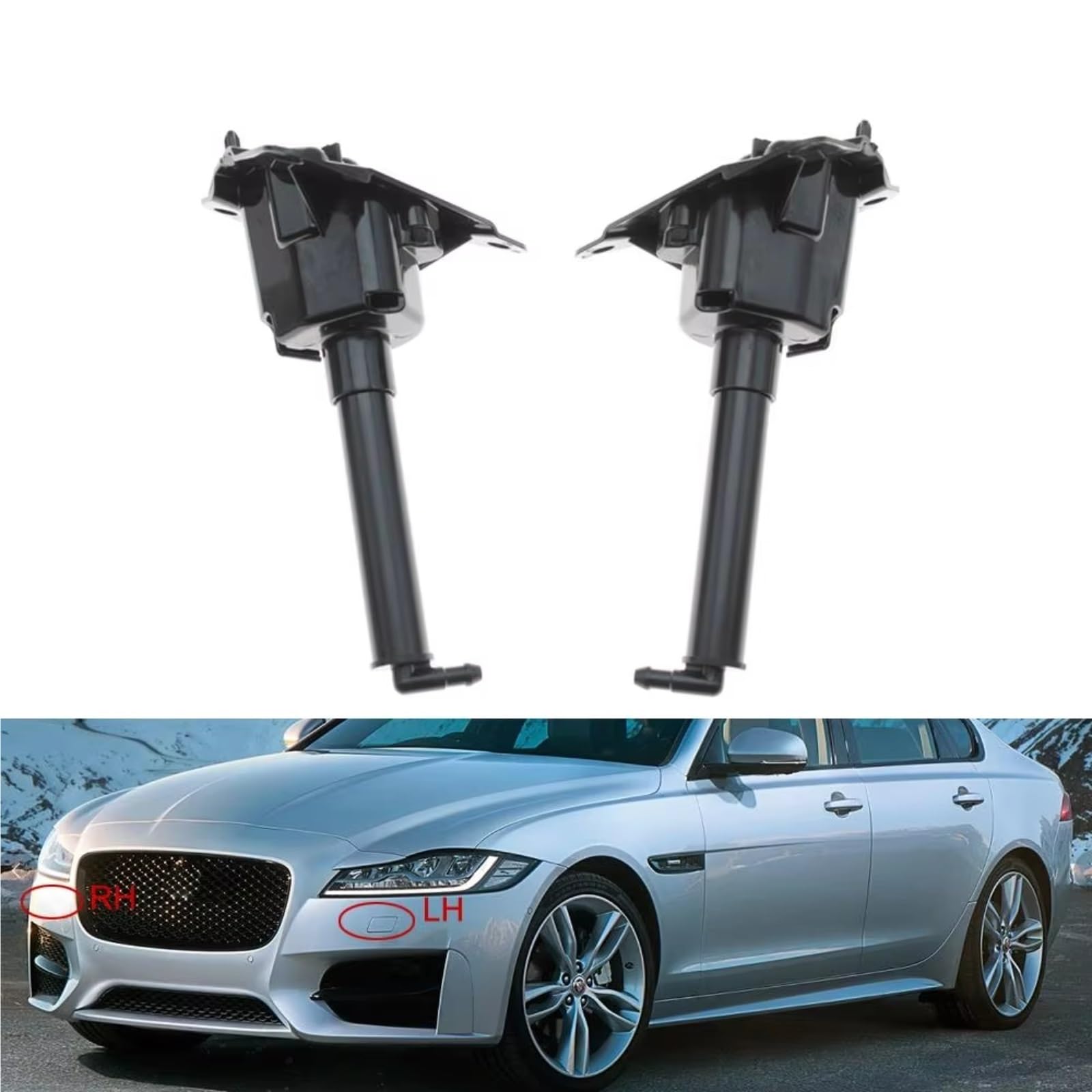 Kit ugello lavafari Cilindro Della Pompa A Spruzzo Per La Pulizia Dei Fari Anteriori Ugello Lavafari Compatibile Con Jaguar Per XF 2016 2017 2018 2019 2020 2021 T2H3654