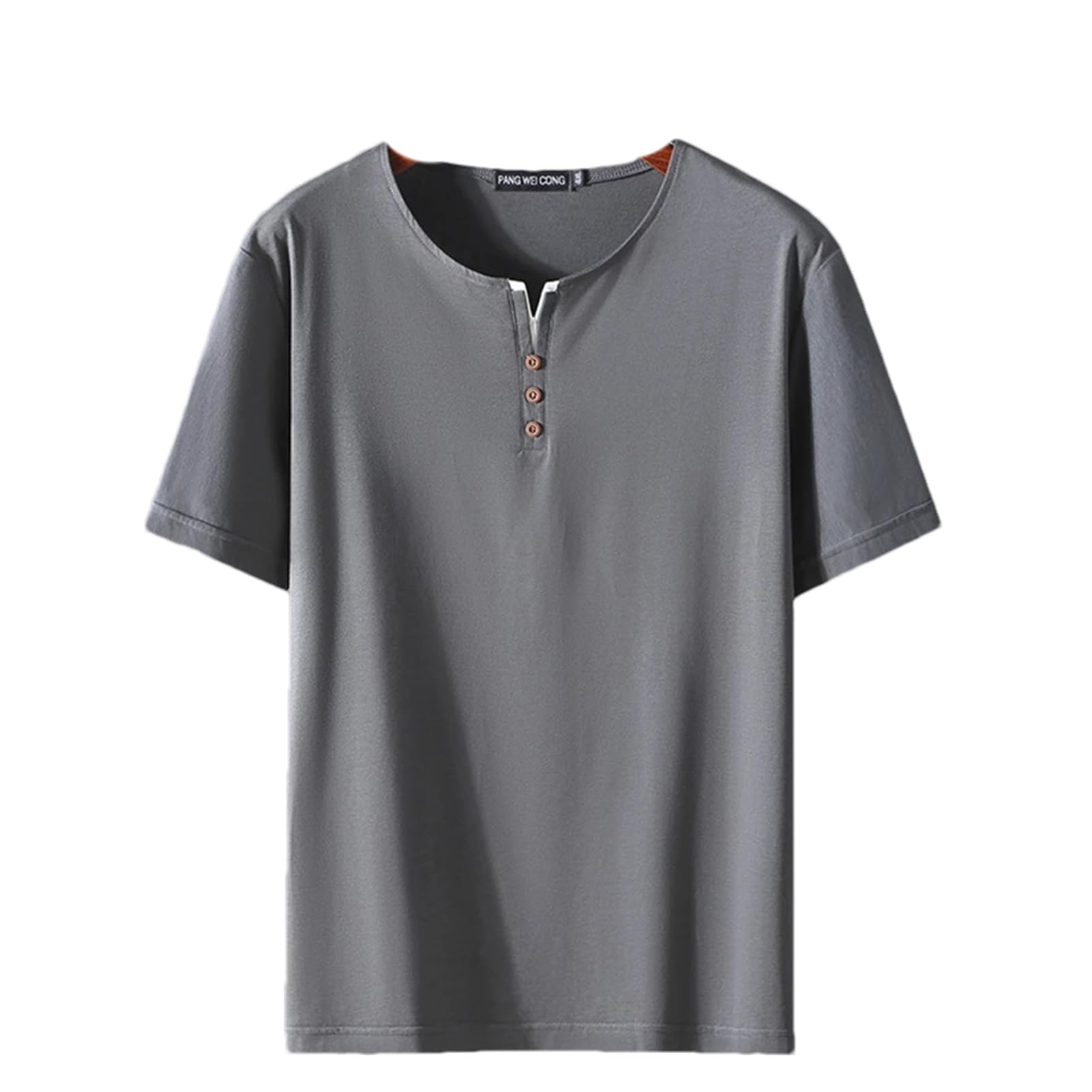 Maglietta da uomo estiva a maniche corte maglietta top magliette da uomo casual tinta unita camicia in stile cinese da uomo