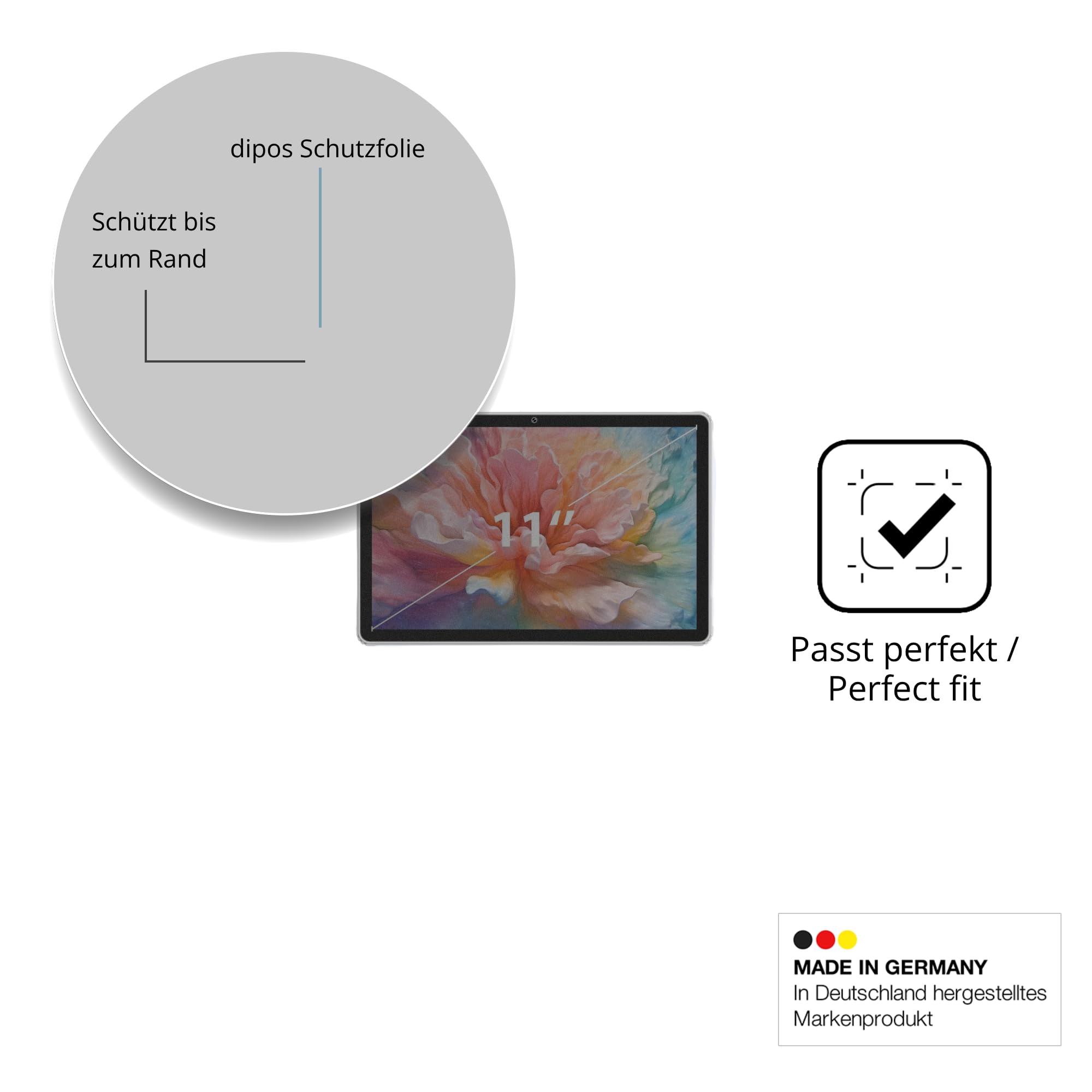 dipos Protector de Pantalla Antiespía para PIXGOOD M902 | Película protectora mate, filtro de privacidad 4 vías, ajuste perfecto, antiarañazos, sin burbujas, autoadhesivo
