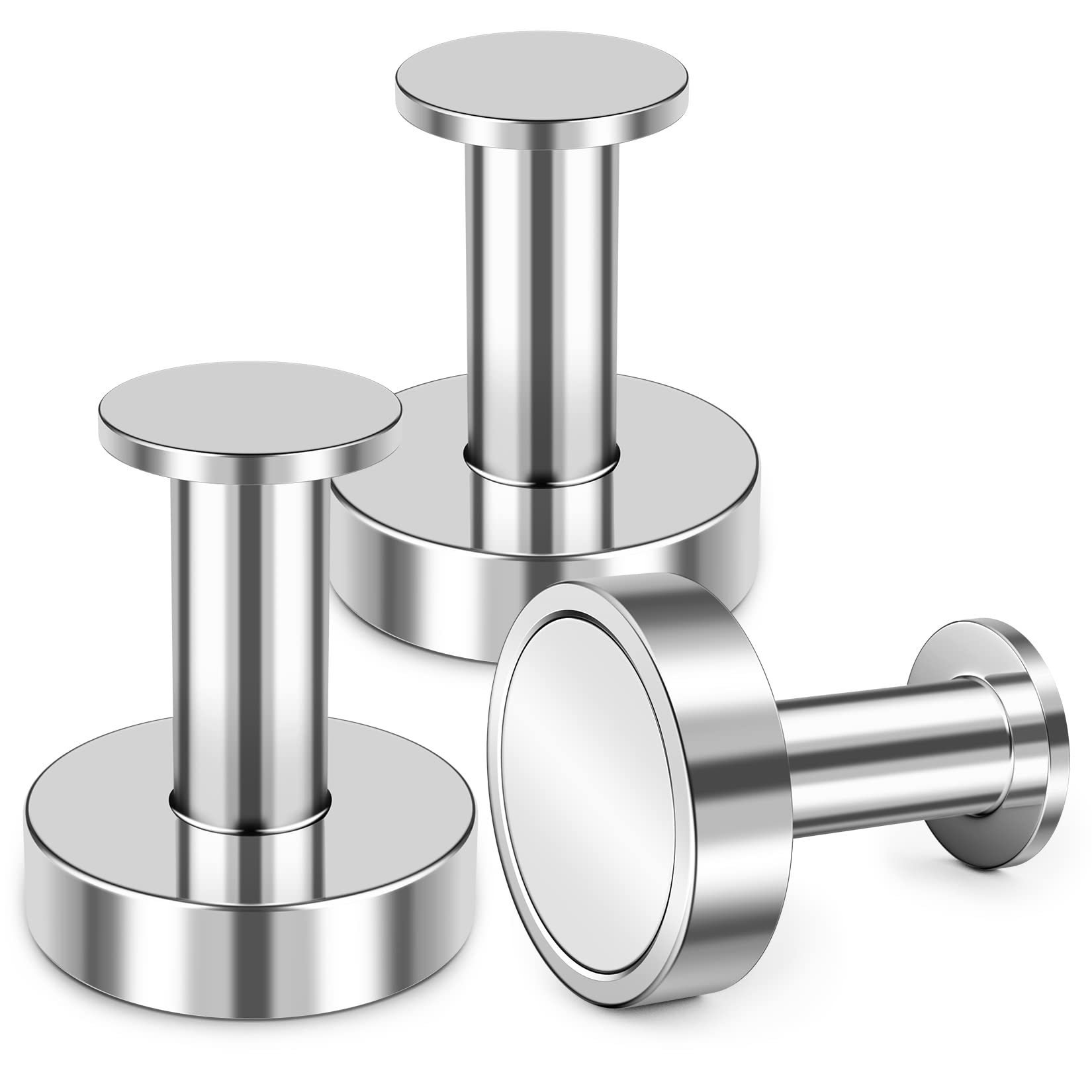 Junarter 3 Pack Magnetic Hooks Heavy Duty, Large Magnetic Push Pins, Super Strong Magnetic Hooks for Hanging Coats and Bags, Magnetic Hanger for Home,