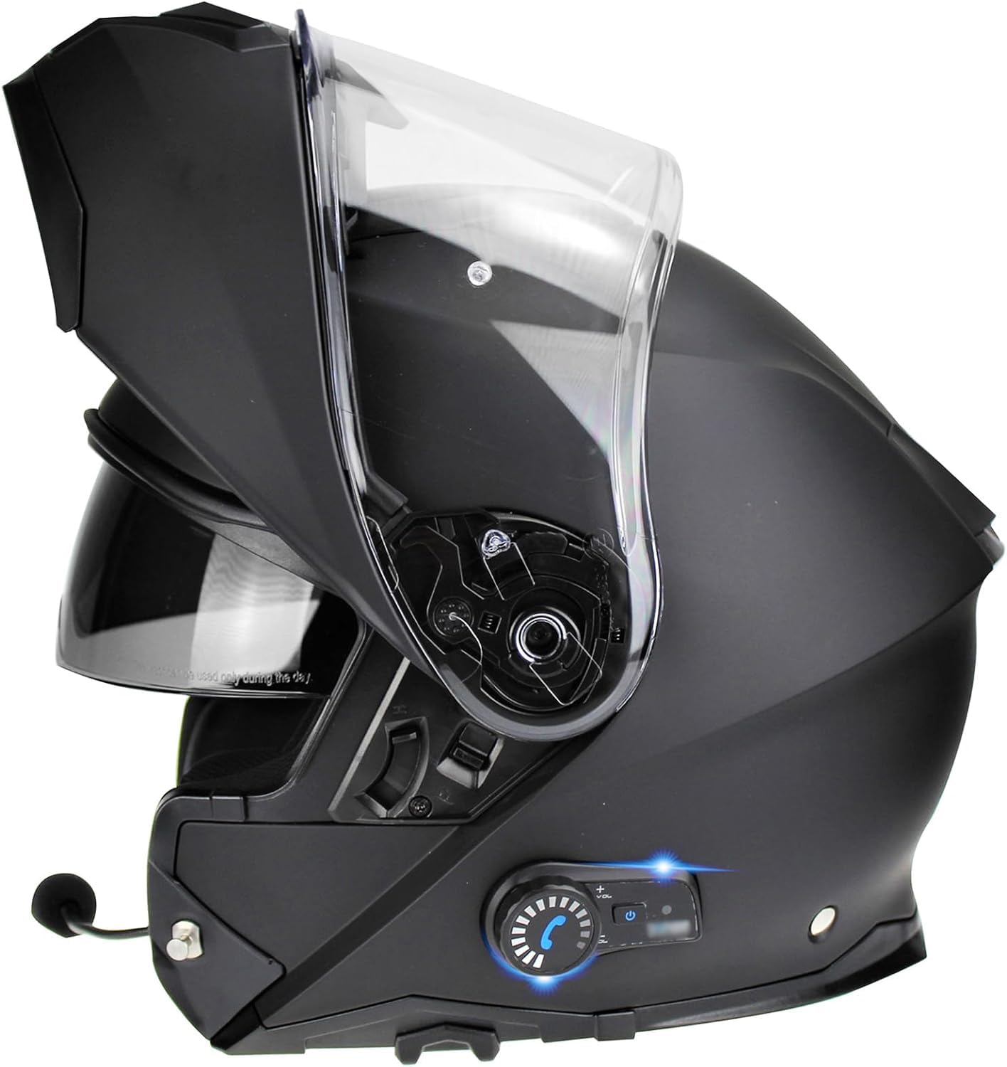 RSV191 Flip up Motorcycle Helmet with Blinc Bluetooth - Modular Double Visor Motorbike Helmets - Microphone Dual Speaker for Hands & Noise Free Automatic Answering ECE/ACU Gold Approved