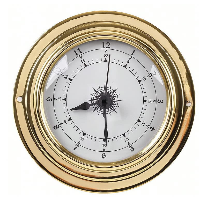 4PCS/Set Wall Mounted Thermometer Hygrometer Barometer Watches Clock Copper Shell Zirconium Marine for Weather Station