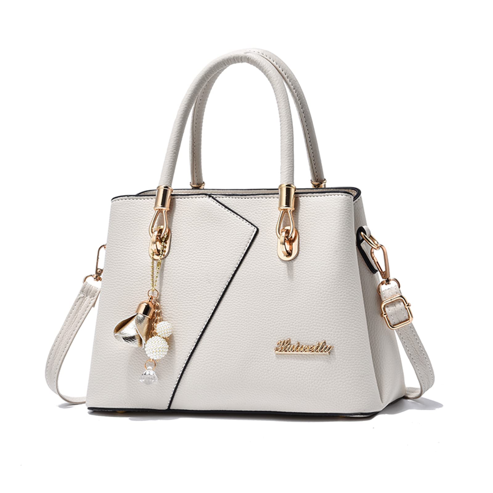 FANDARE Womens Multi Pocket Handbag Top-handle Bags Shoulder Bag PU Leather