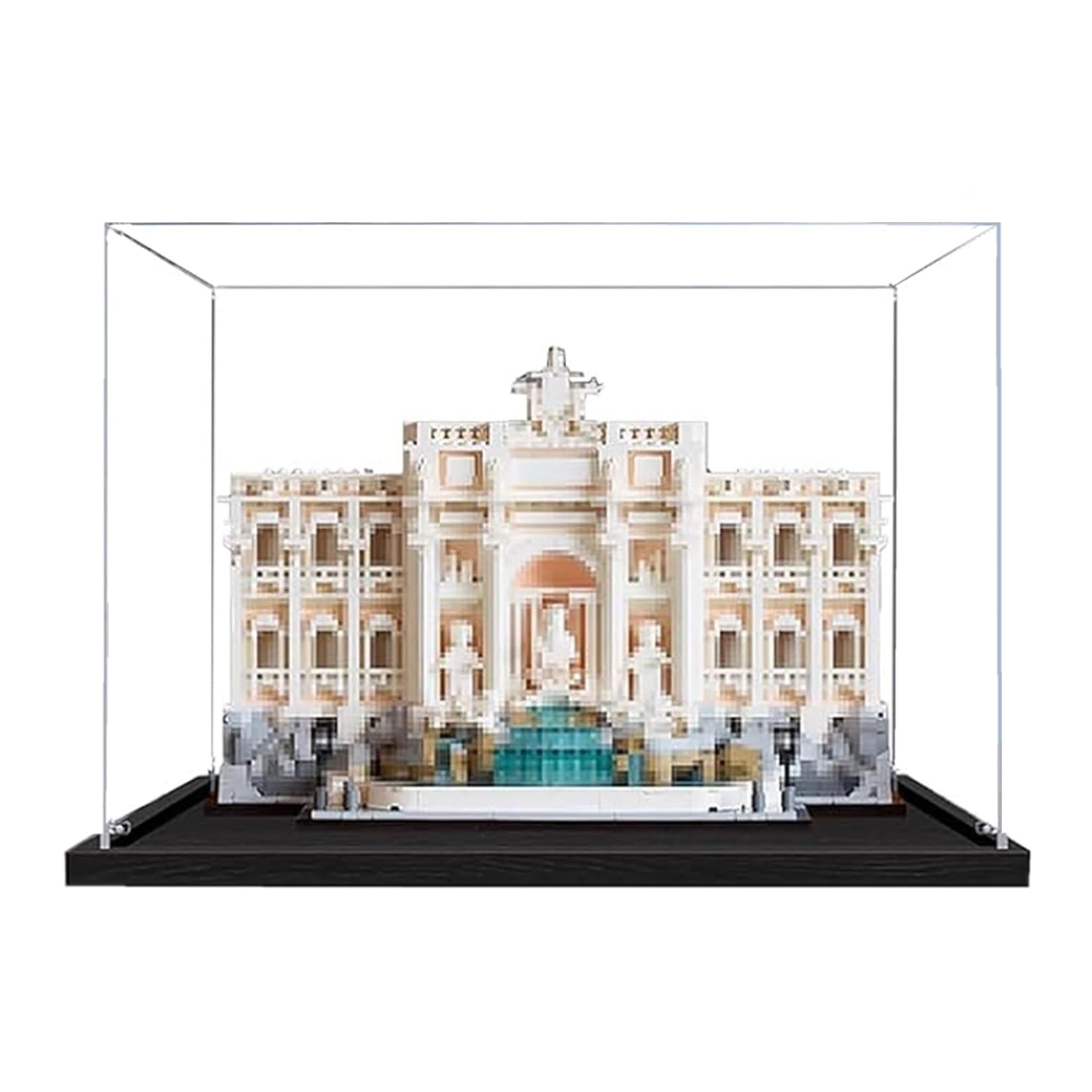 Acrylic Display Box for Lego 21062 Roman Wishing Fountain , Transparent Dustproof Display Box, Compatible with Lego 21062 Model (Model Not Included) (