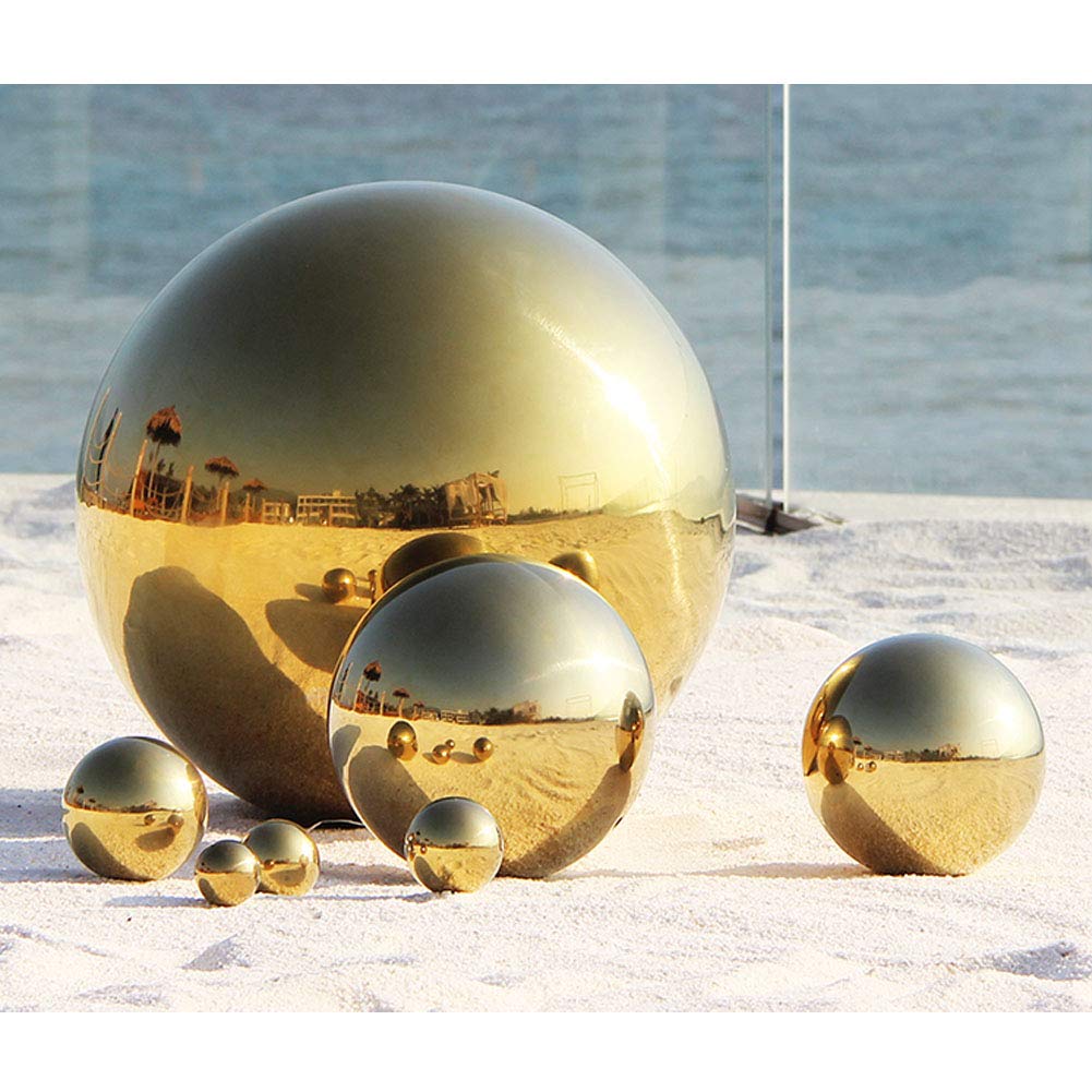 Bola Espelhada Jardim 20cm - Esfera Decorativa Aço Inoxidável