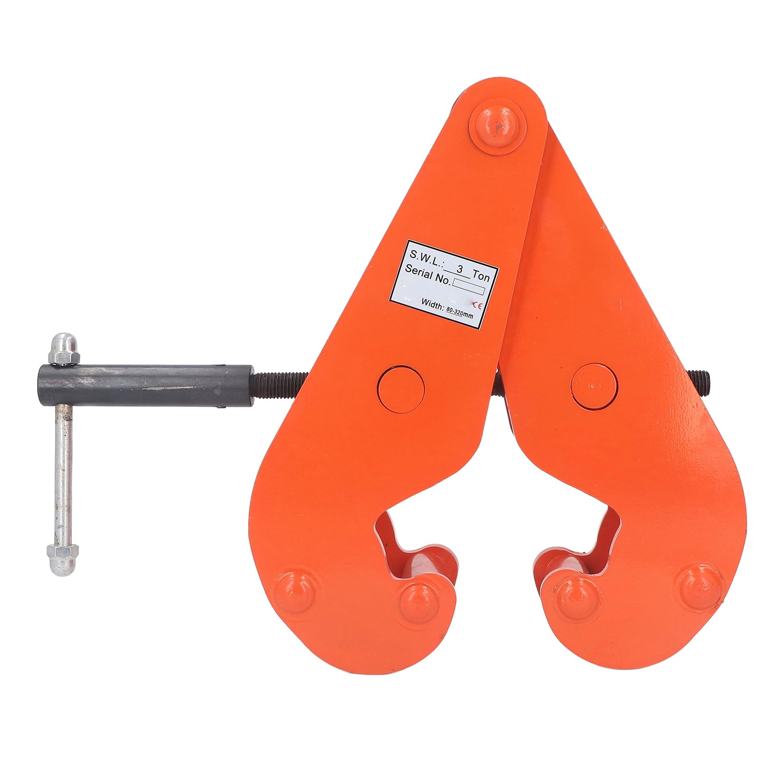 Hyuduo Vertikale Trägerklemme, Träger-Hebeklemme aus Legiertem Stahl, 3T, Kapazität 80 Bis 320 Mm, Öffnungsbereich Zum Heben von Rigging und Zum Heben von Stahlträgern in Werkstätten und Garagen