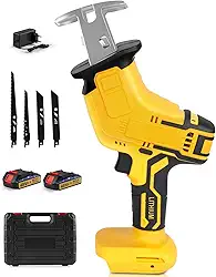 Conjunto de 9 Peças, Serra Sabre, Motoserra Portatil a Bateria, Mini Motosserra, Motoserra Eletrica, Serra Eletrica para Poda de Galhos, Moto Serra Eletrica