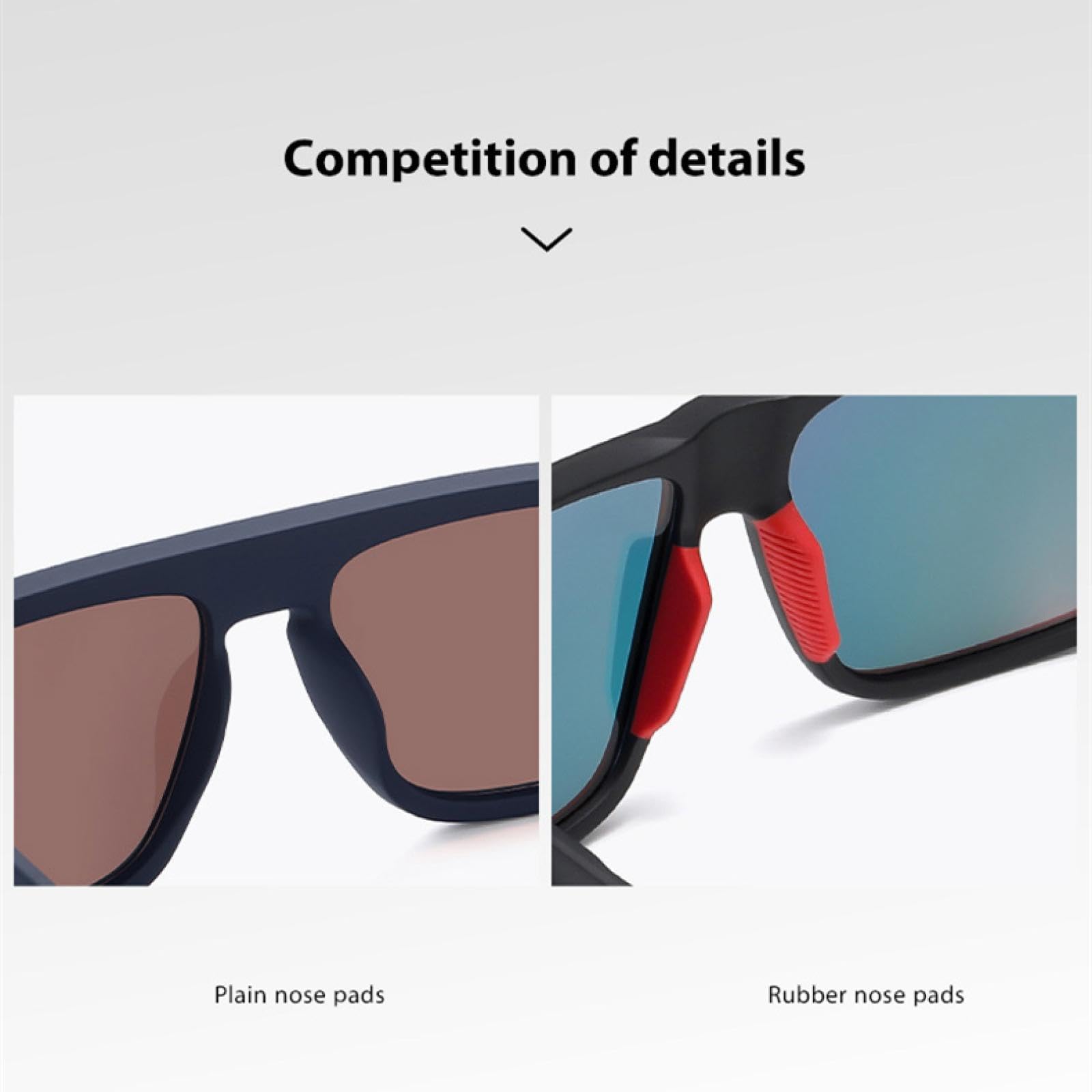 Gafas de sol con montura masculina, de moda, color marrón y azul, polarizadas, para hombre, con protección UV400