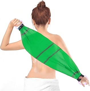 WLLHYF Exfoliating Back Scrubber with Handles, Double-Sided Exfoliating Body Scrubber Exfoliator Washcloth Towel Length Back Washers Scrubbers for Men Women Skin Care