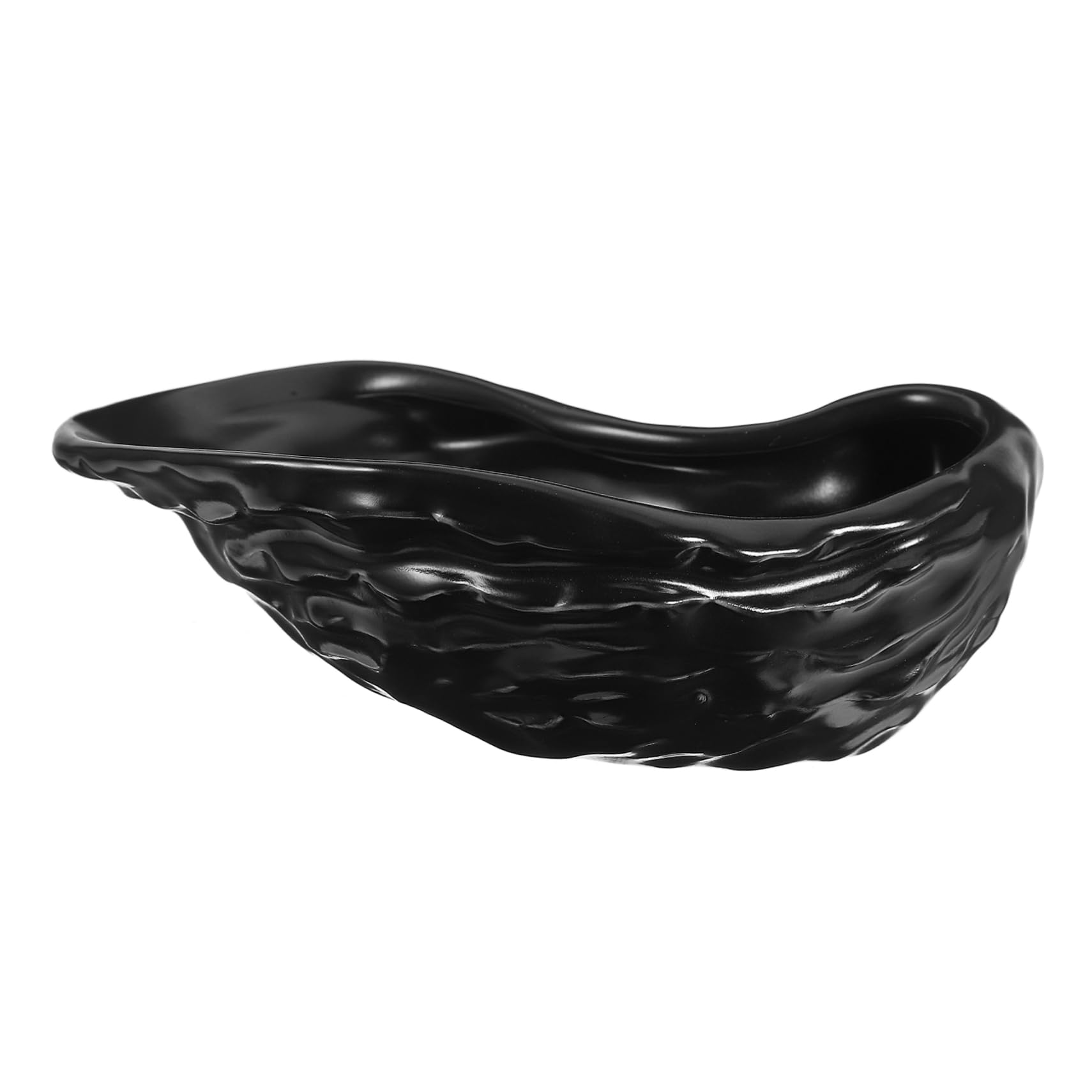 ULTECHNOVO Ceramic Oyster Shell Plate Unique Serving Dish for Seafood and Desserts Food-Grade Ceramic Decorative Design for Parties and Restaurants