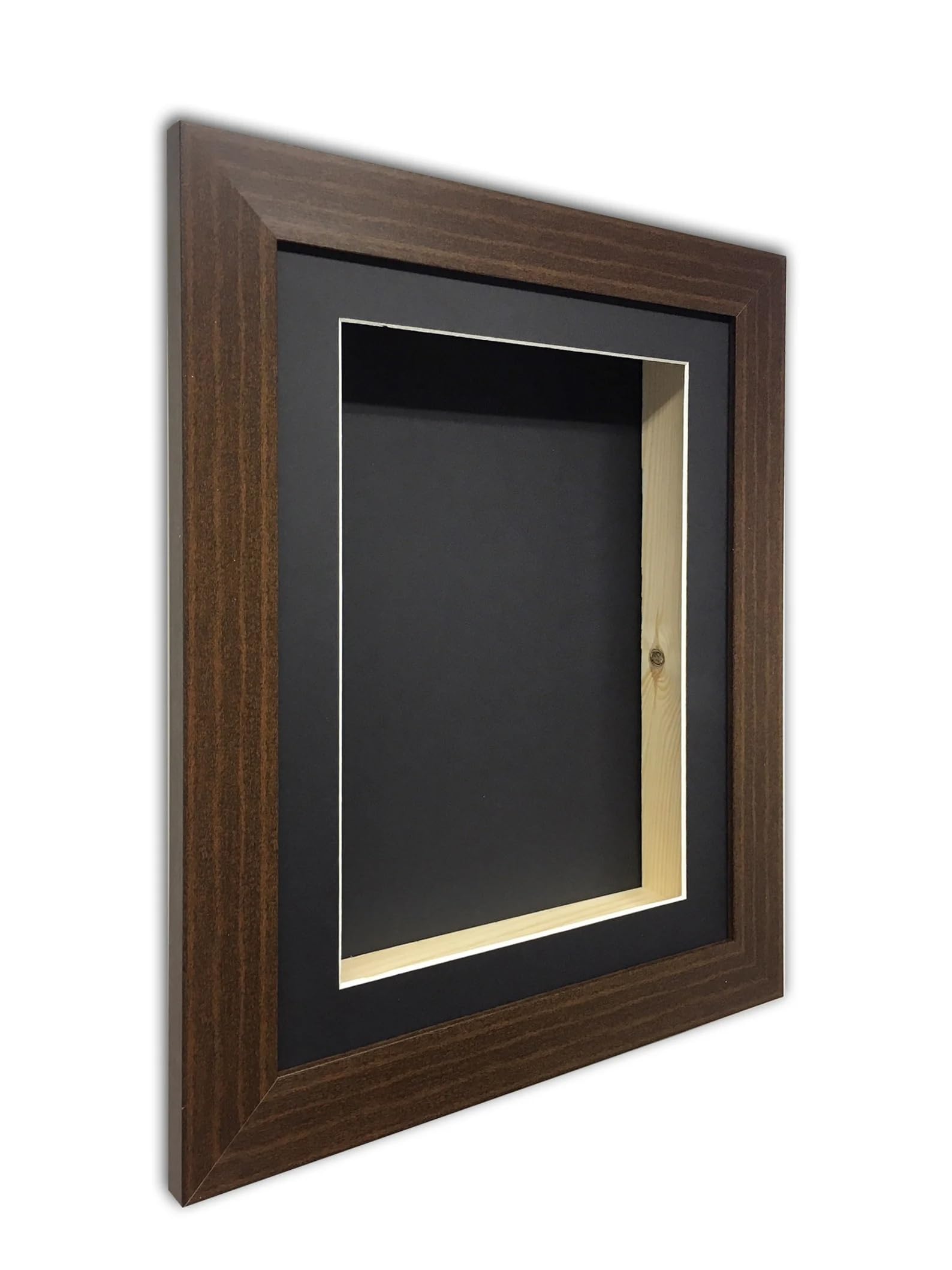 Shadow Box Frame - 2 Inch Deep 3D Keepsake Display Case | Memorabilia, Medals & Photo Display | Black Mount