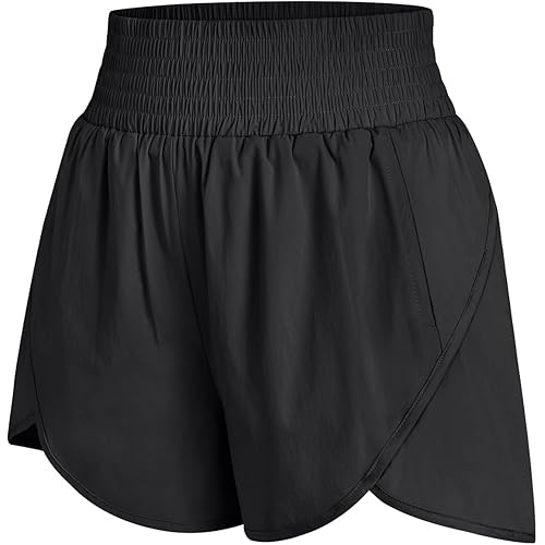 AUTOMET Womens Athletic Shorts High Waisted Running Pants Gym Workout Casual Sport Clothes with Pockets 2025