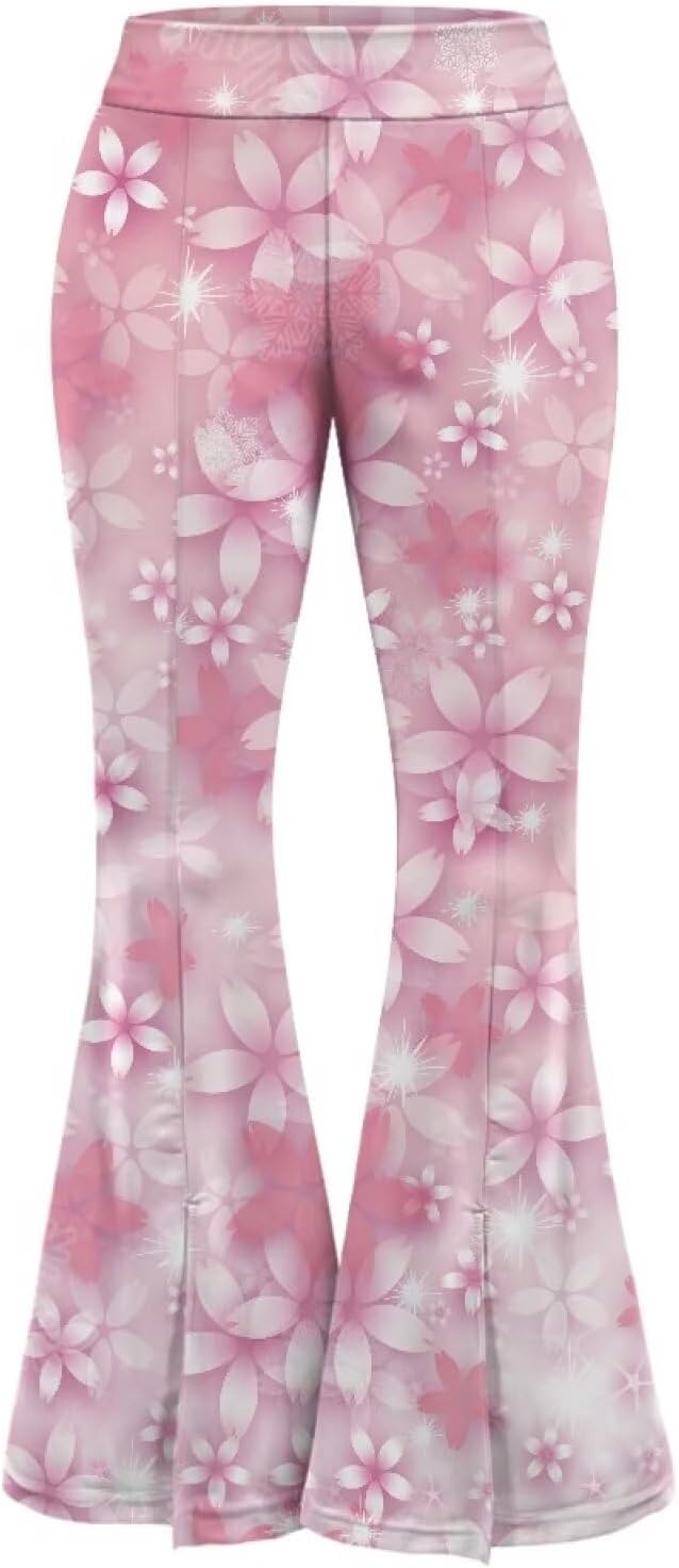 TOADDITDO Women Flare Yoga Pants Front Split Bootcut High Waisted Work Leggings