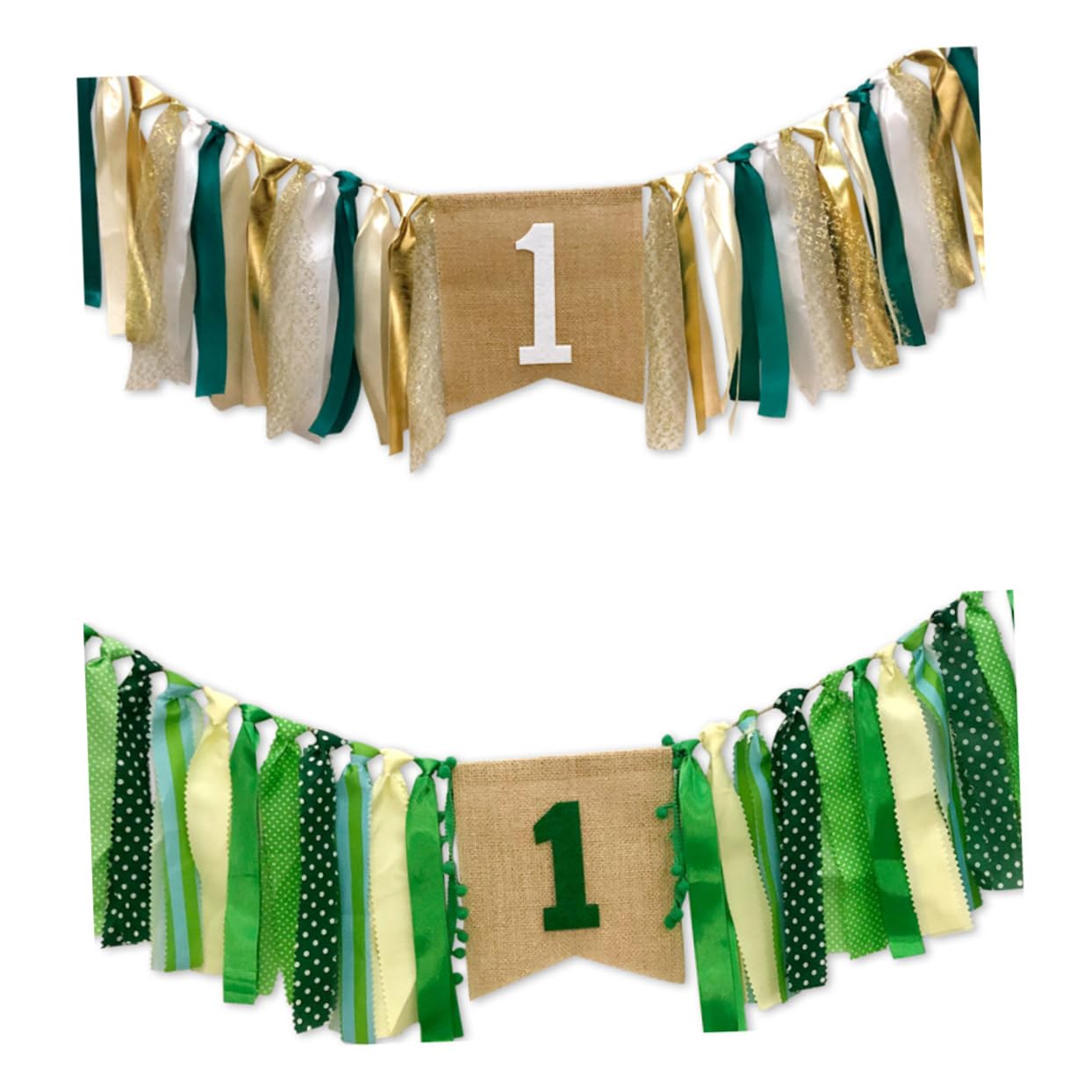 Cabilock Lot De 3 Bannières Décoratives Pour Baby Shower Accessoires Photo Banderoles Fournitures De Fête Vert Foncé