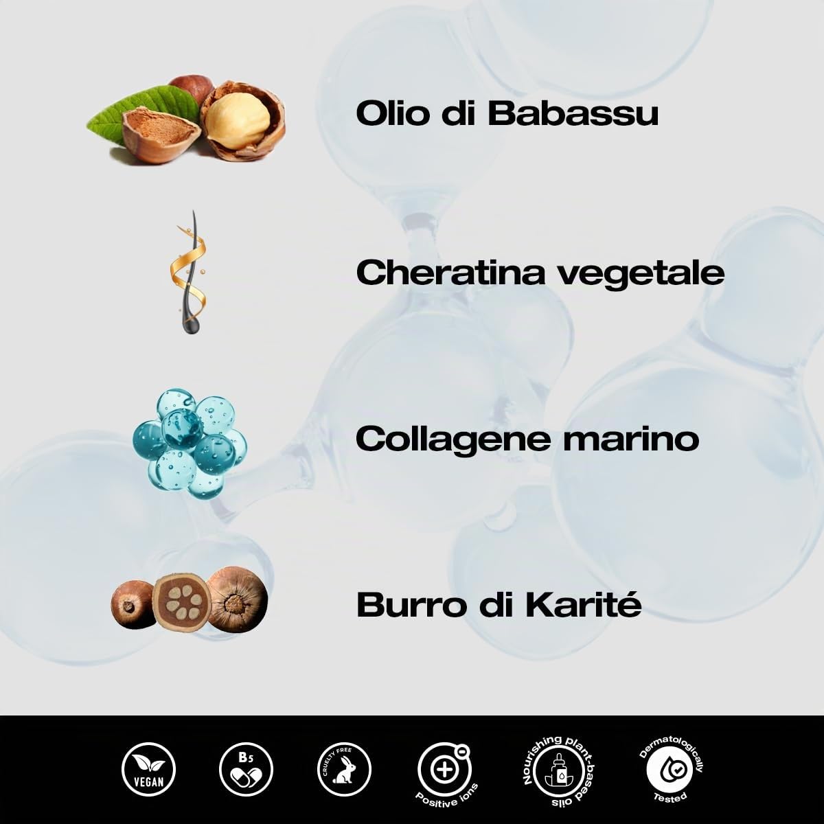 abril et nature - Set di Cura Capillare Professionale Anti-Frizz - Idrata e Mantiene i Capelli Lisci - Pack Shampoo, Maschera e Siero per Capelli Crespi - Capelli Più Morbidi e Brillanti - 550 ml