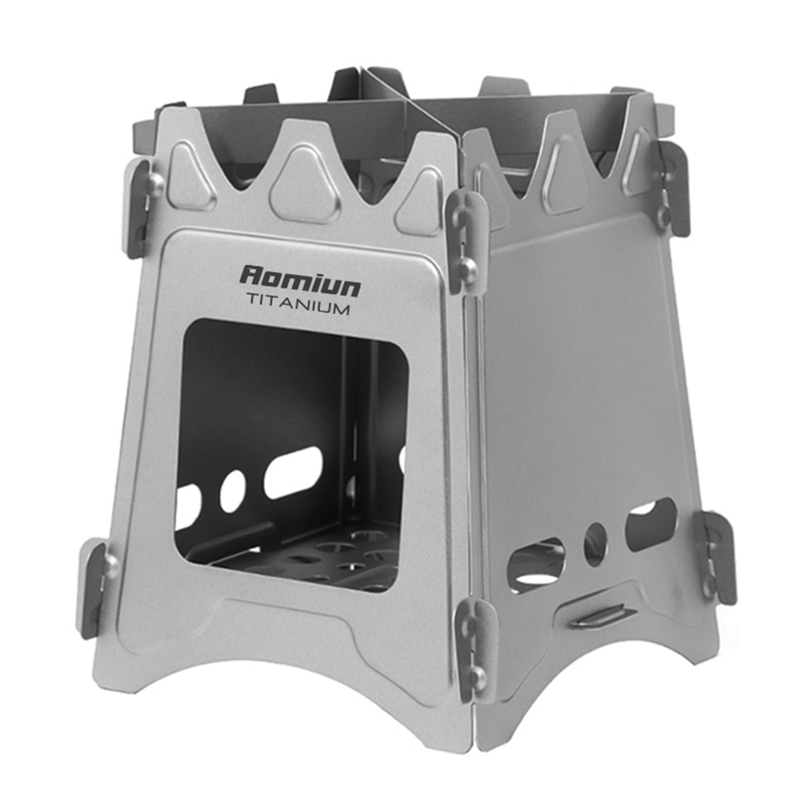 Aomiun Titanium Wood Stove – Foldable Camp Stove For Backpacking & Outdoor Cooking