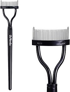 مشط للرموش، اداة فصل الرموش، اداة وضع الماسكارا، فرشاة للرموش، اداة فصل الرموش، مشط بتصميم قوس، اداة فرش تجميل، مع غطاء مشط (اسود)