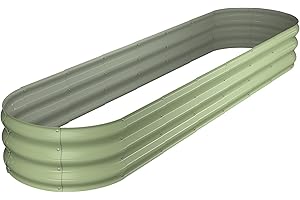 Raised Garden Bed 8x2x1: Galvanized Planter for Outdoor Gardening